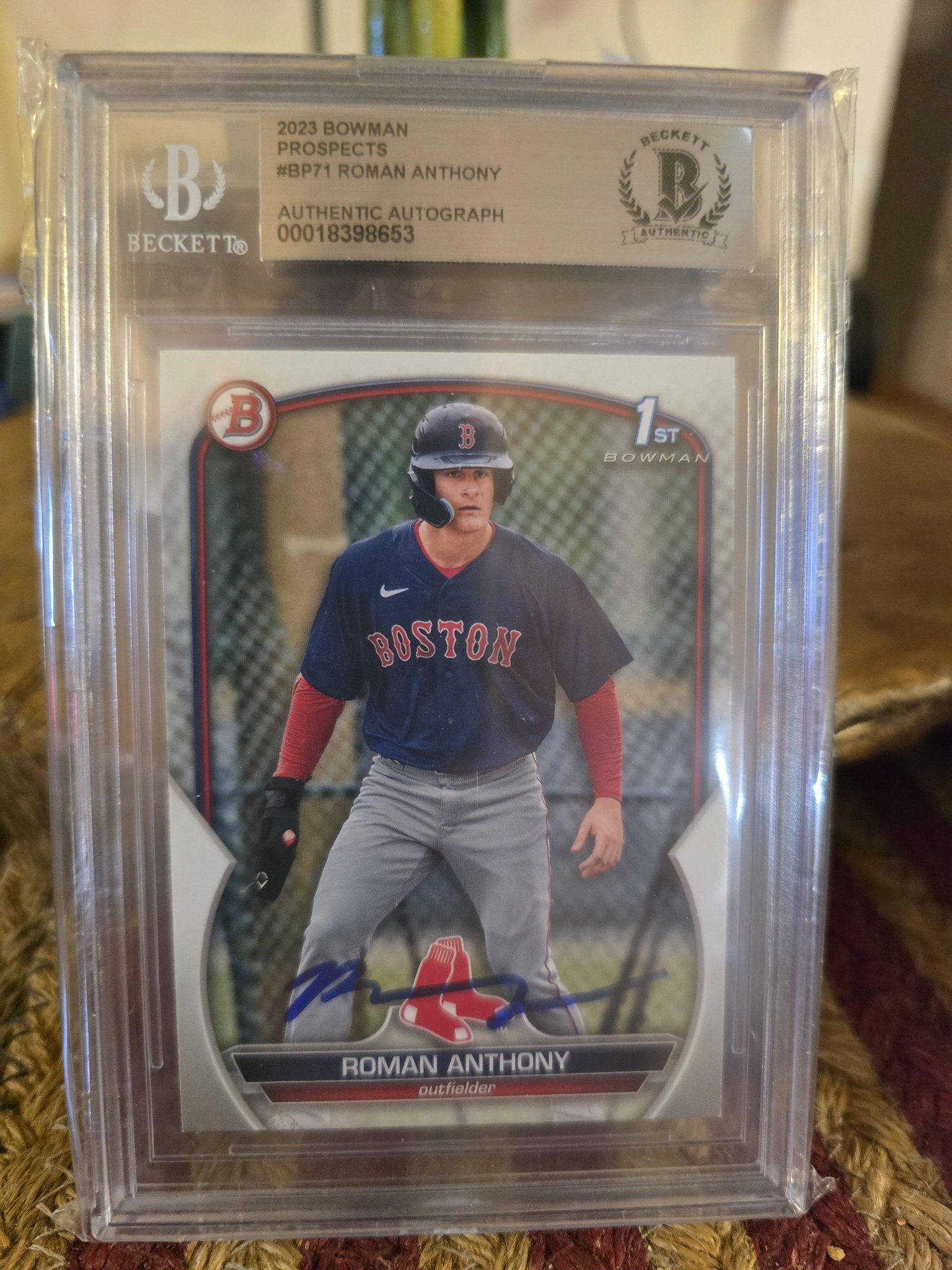 Roman Anthony 1st Bowman Auto authenticated. 320$ shipped. PP or 