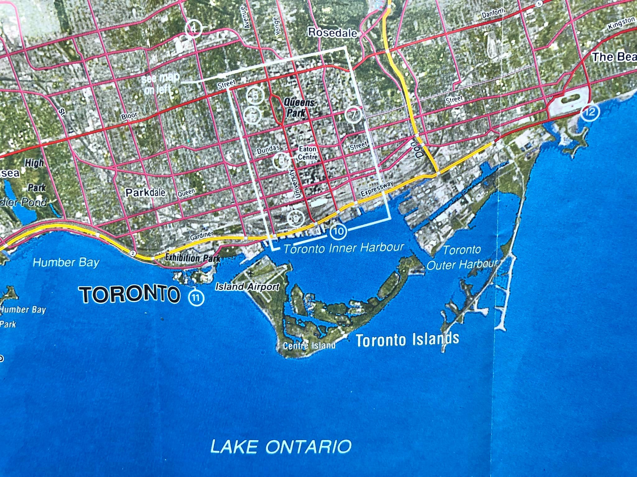 Carte Historique Reproduite De L'Ontario Canada Par Rand McNally 1892 - Format 34,5 X 23 Cm, Art Mural Vintage Roulé
