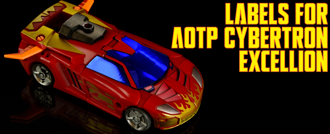 Labels for AotP Cybertron Excellion coming soon