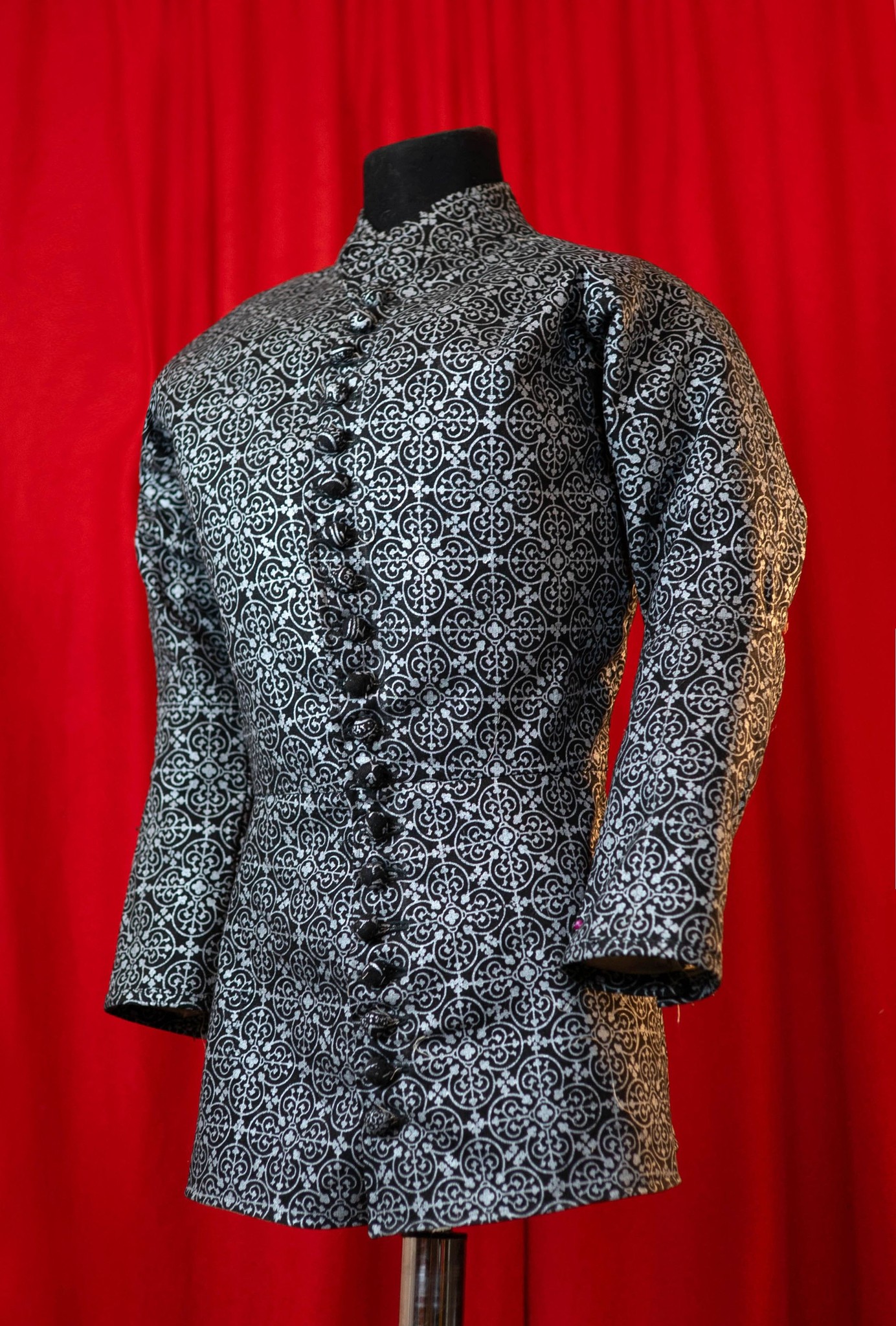Custom linen doublet with block printing