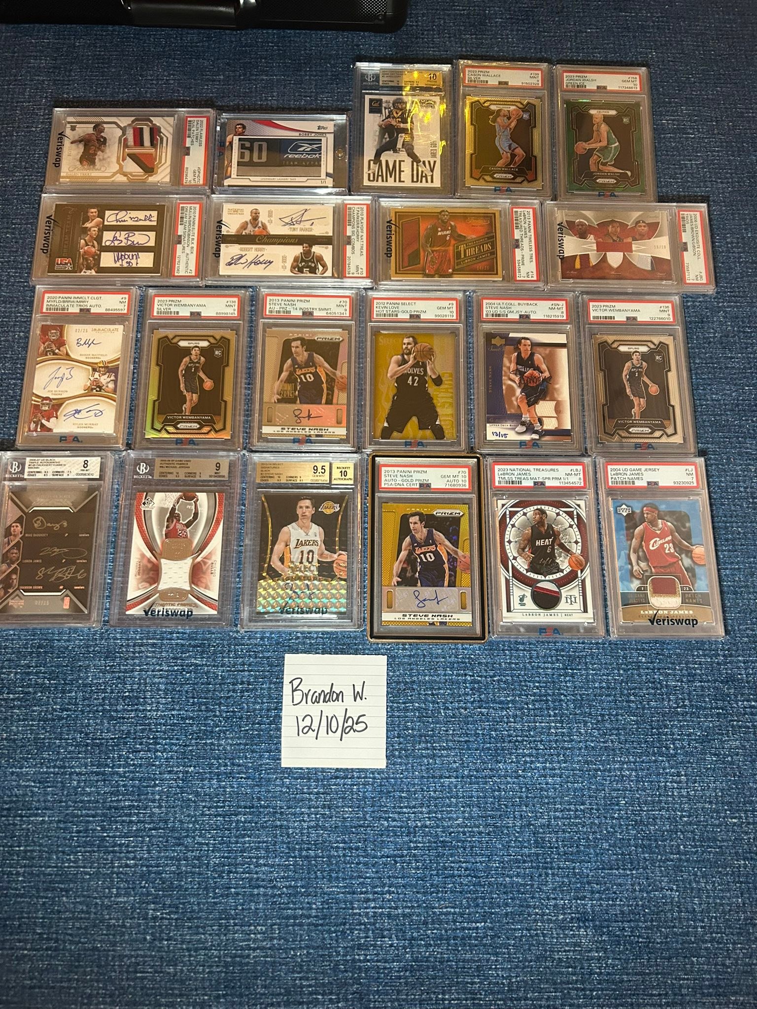 Steve Nash sports cards auction on July 25th
