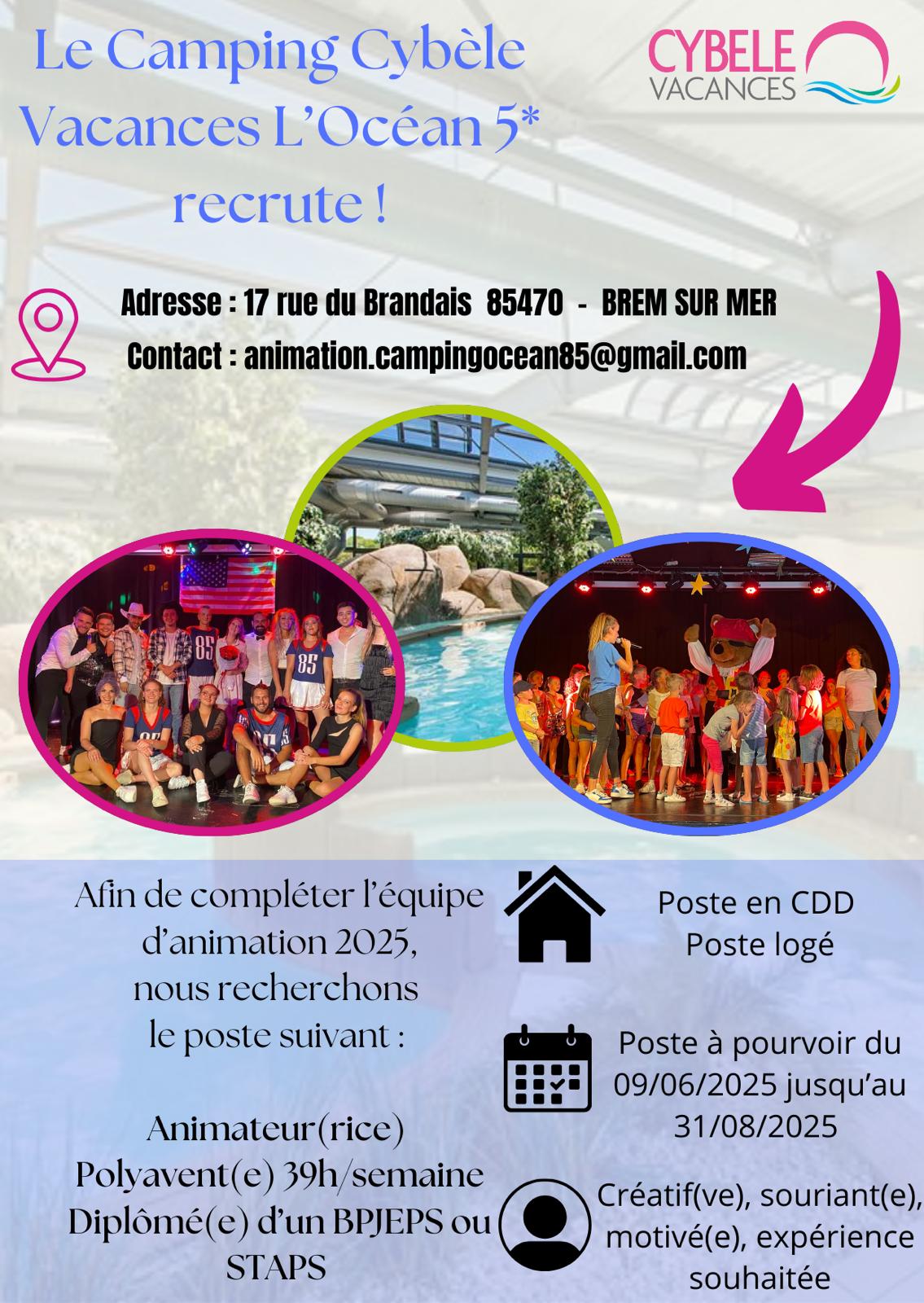 RECRUTEMENT ANIMATION CAMPINGS | Facebook