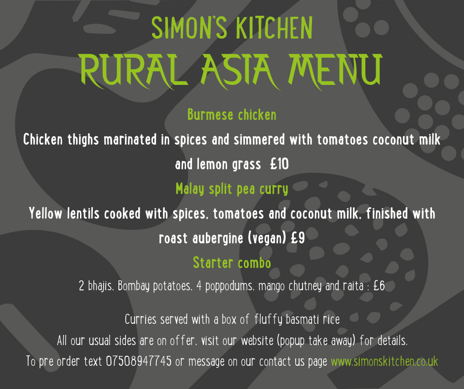 Simon's Kitchen - This weeks menu and where you can find... | Facebook
