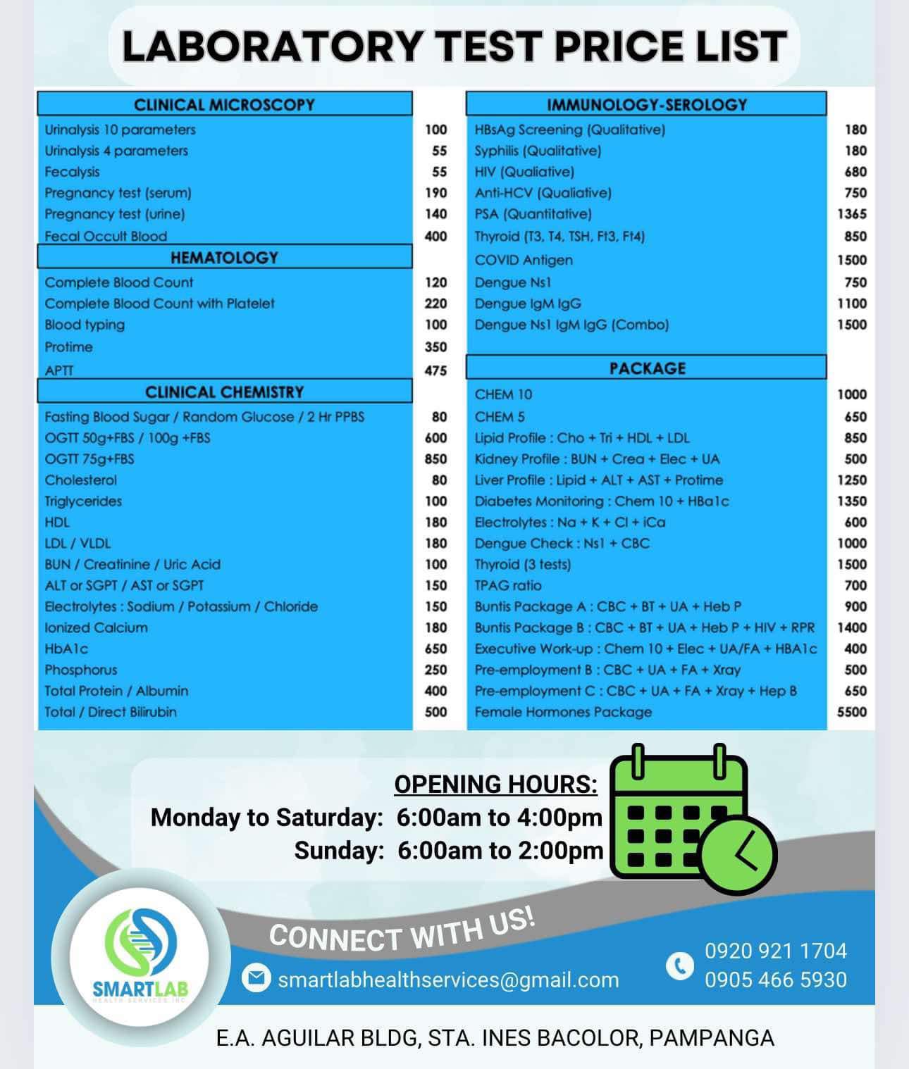 Smart-Lab - Introducing our SMART and AFFORDABLE updated pricelist for ...