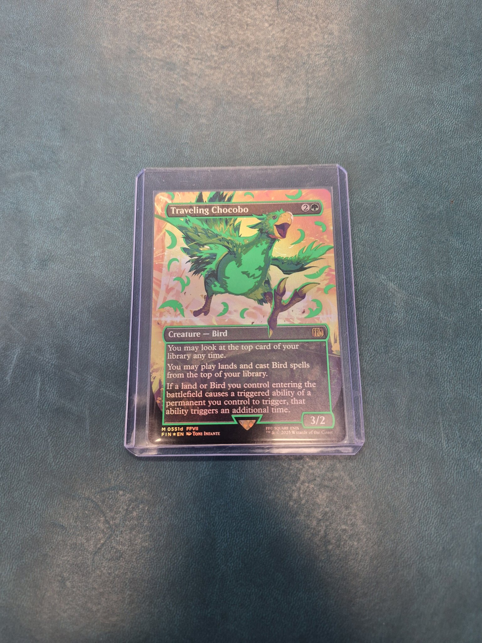 Selling neon green chocobo mtg card