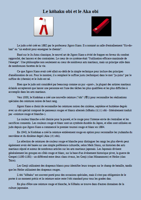 L'Histoire du Kohaku et Aka obi... - Culture Judo - 柔道文化 | Facebook