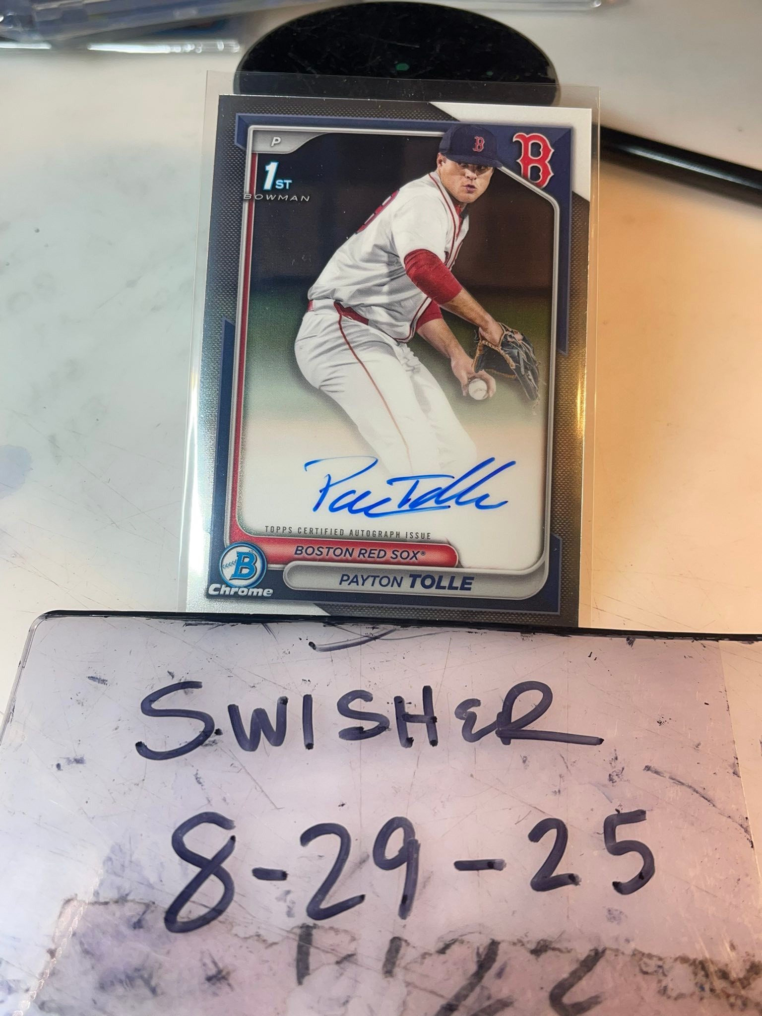 Awesome Payton Tolle rookie card from Topps Chrome. Boston Red Sox 