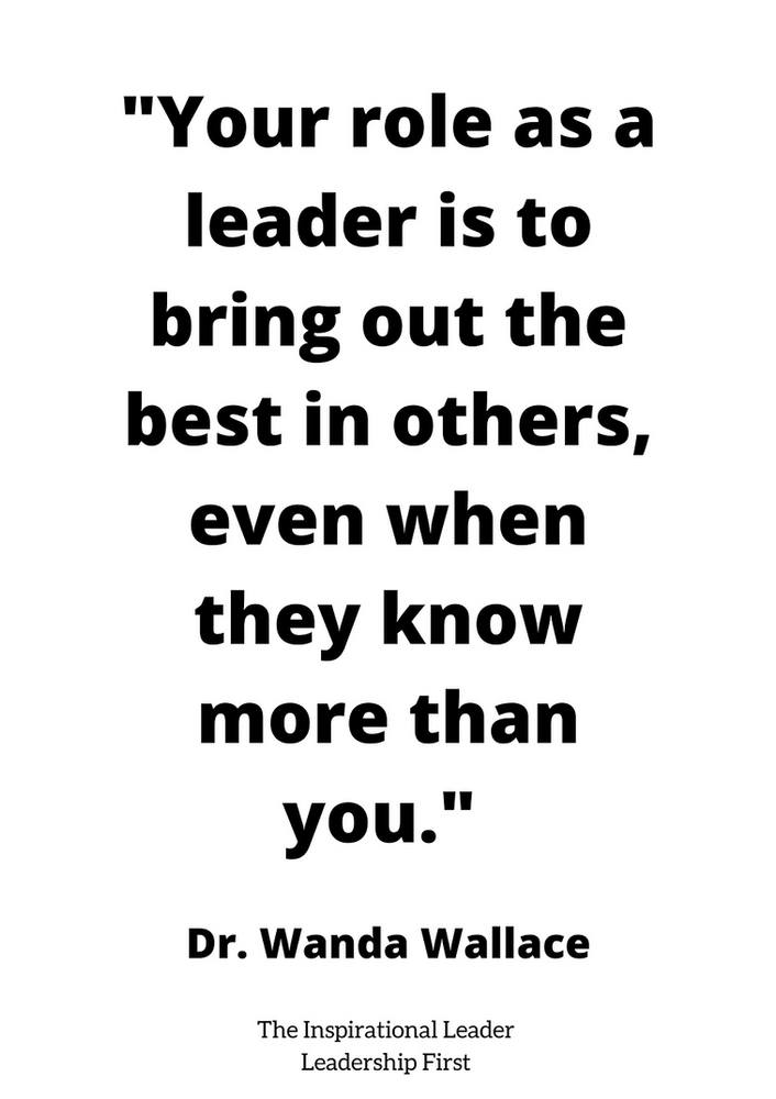 Some people think a leader should have... - Leadership First
