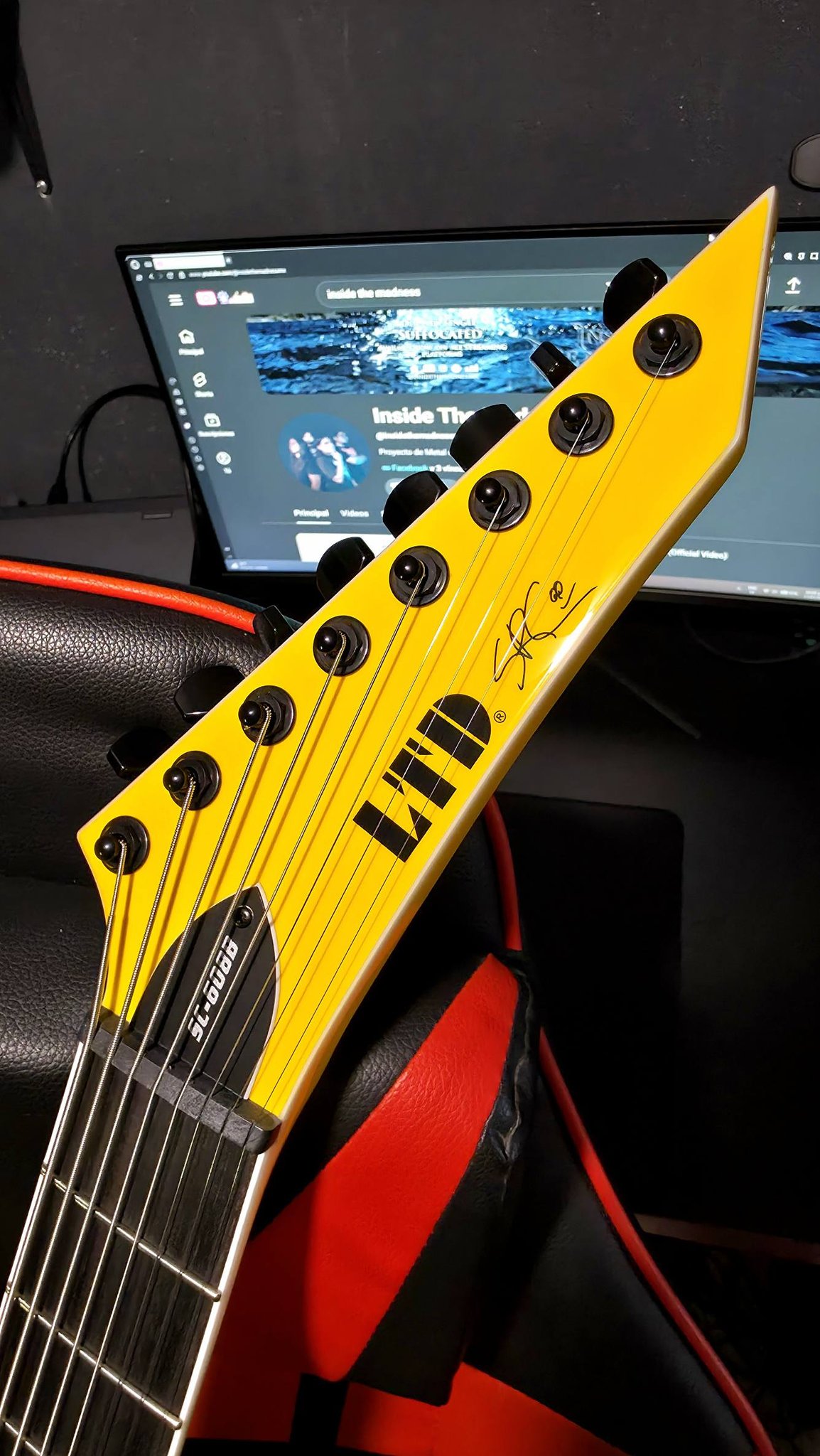ESP Edwards E-LP-85CD Les Paul Custom - Neon orange.