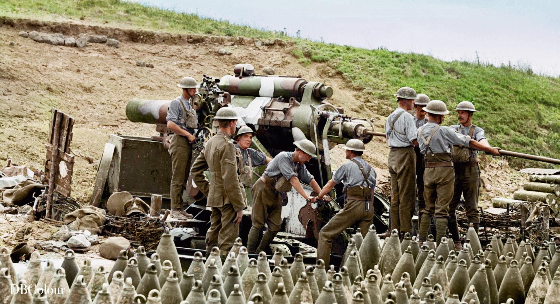 Colourising - Men of the 95th Siege Battery, Royal Garrison Artillery ...