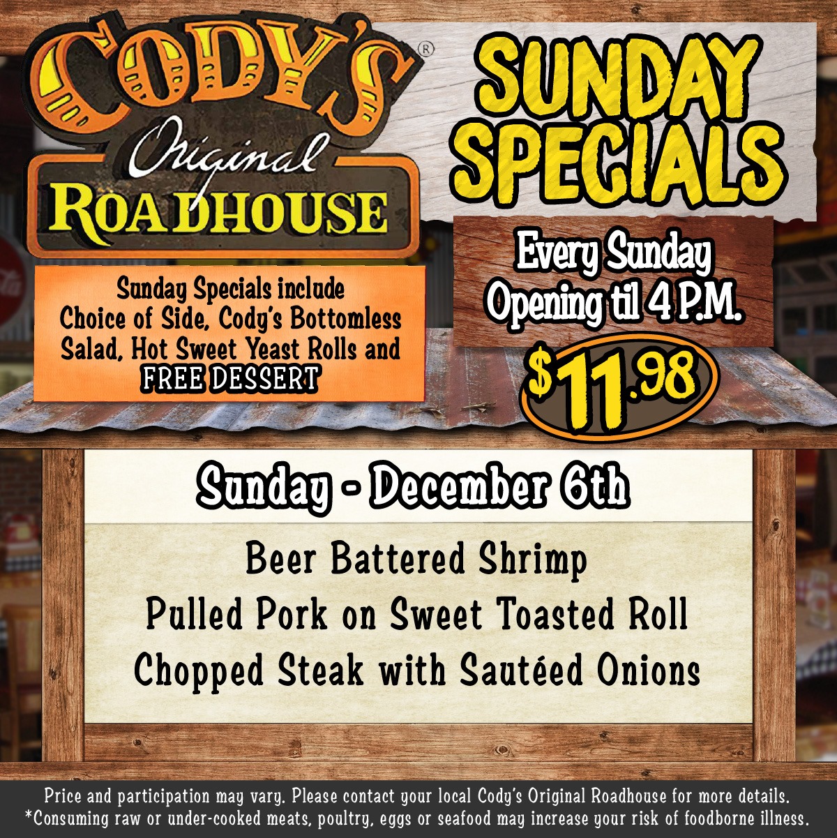 Here S Cody S Original Roadhouse Port Charlotte Fl Facebook