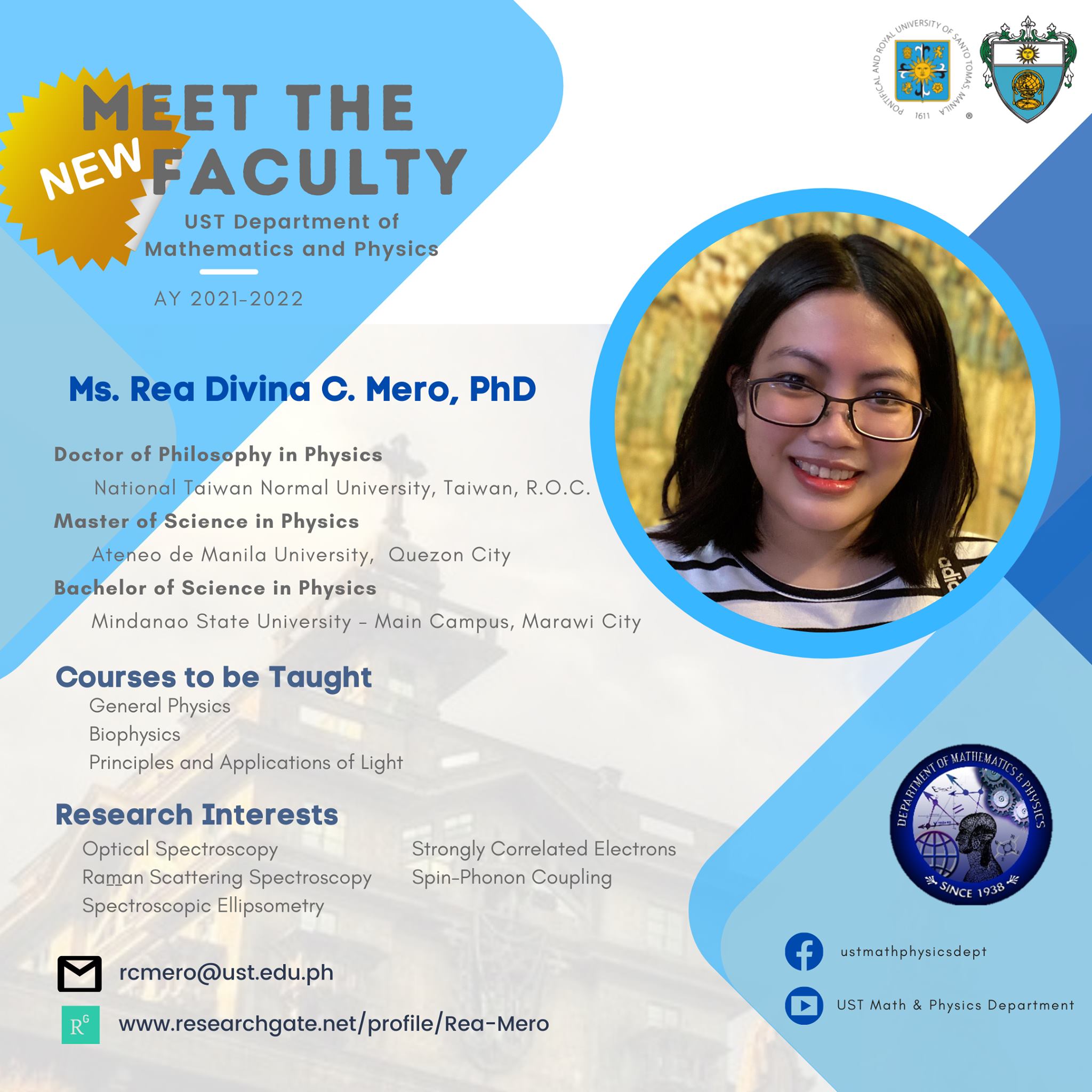 As the... - UST Department of Mathematics and Physics
