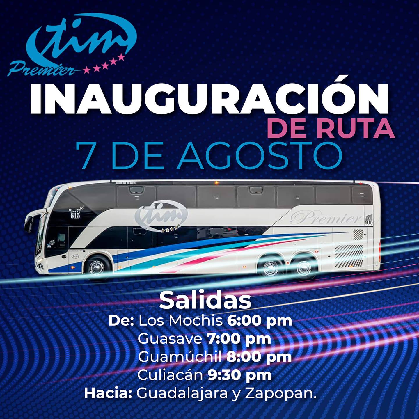 Autobuses Tim Premier - 😃😃 Mañana iniciamos nuestra NUEVA RUTA, con ...