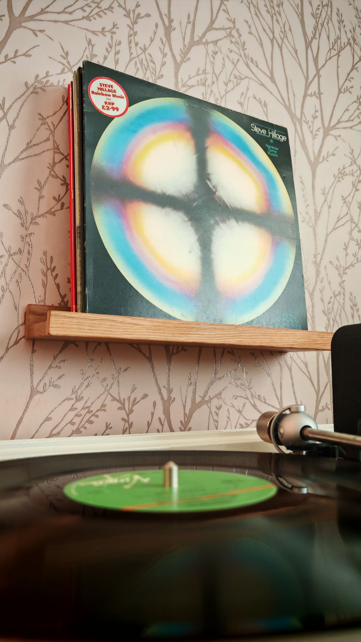 Relaxing to Steve Hillage's Rainbow Dome Musick on vinyl