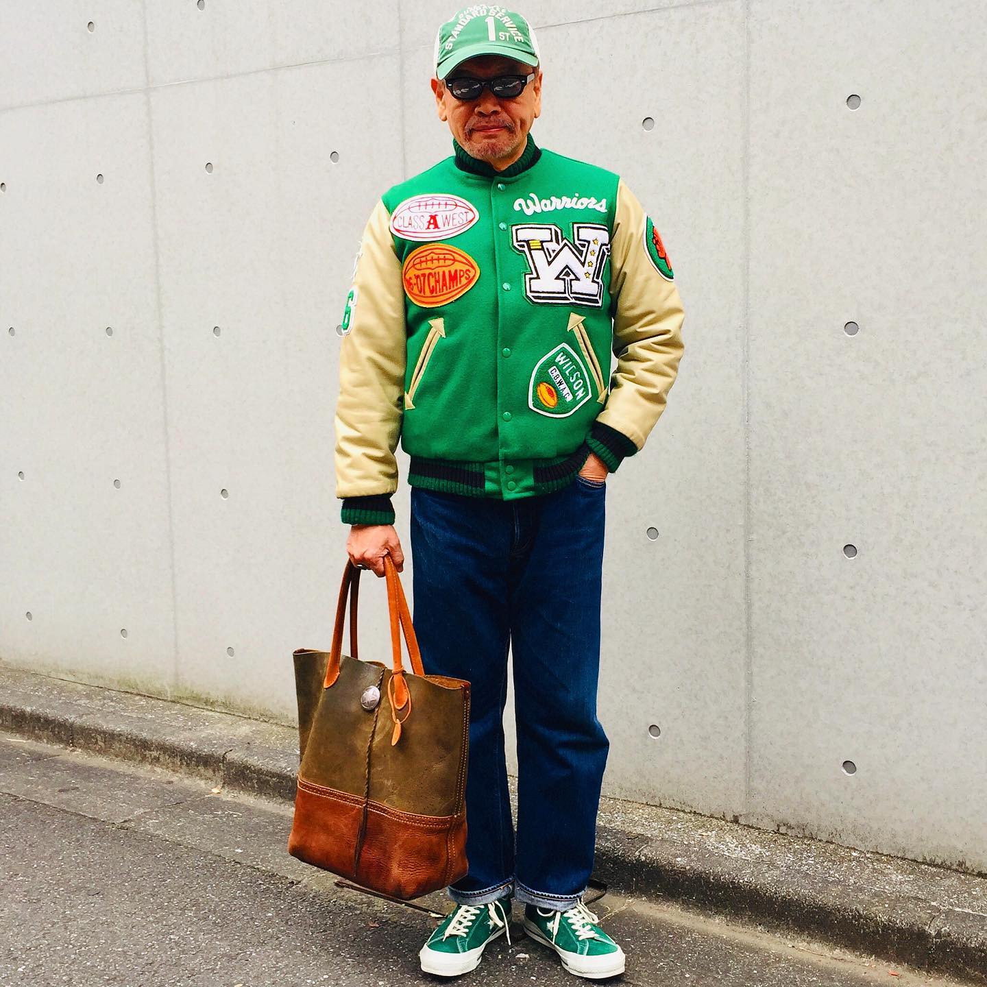 Hailmary - 【Today is an American varsity jacket with green 
