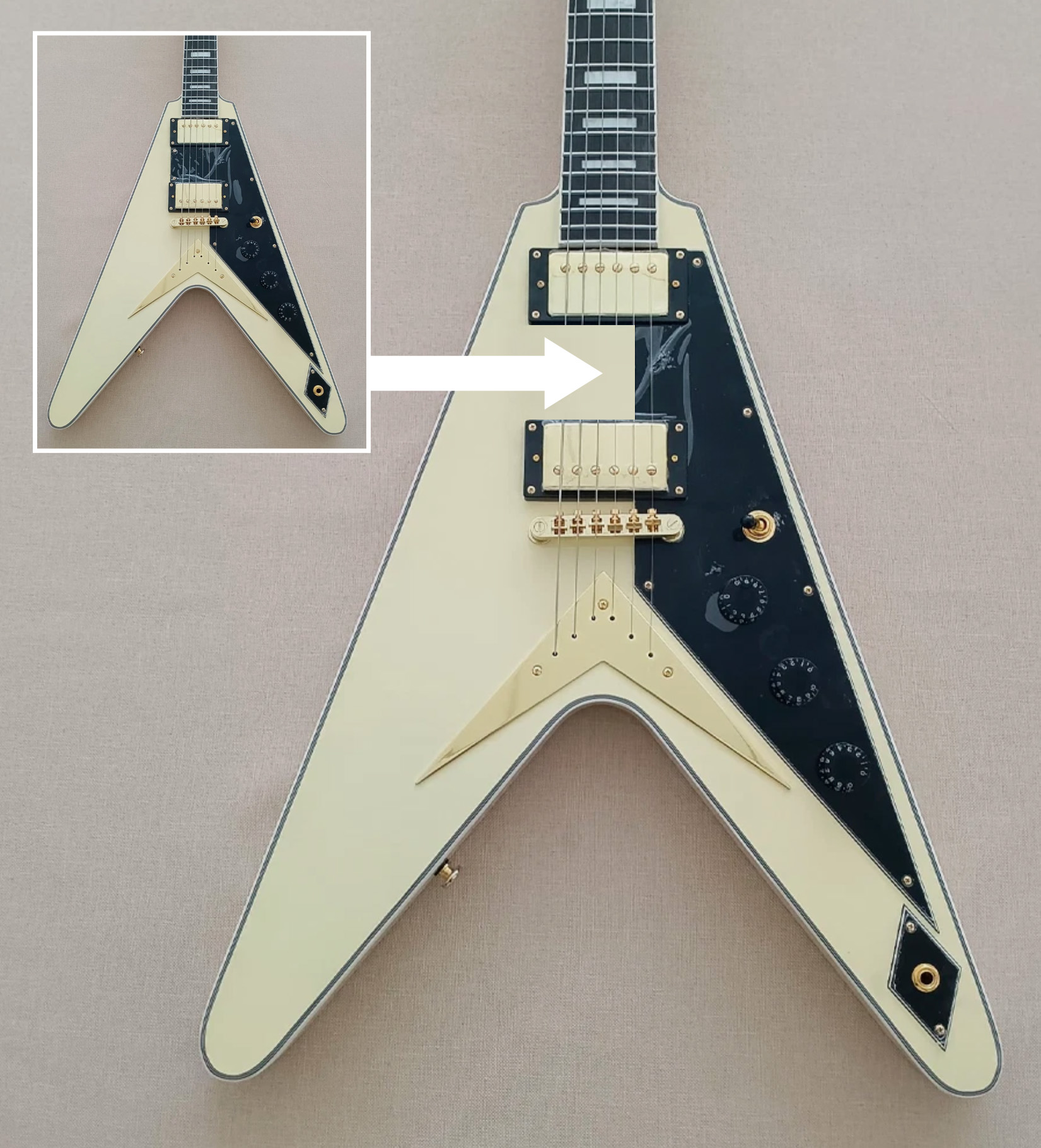 Will a Schecter V1 fit in a Gibson Flying V hardcase?