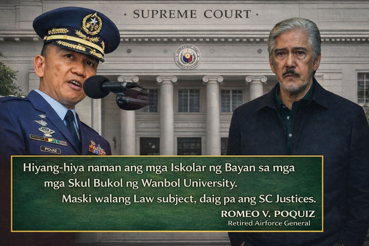 Joy - Ang pahayag ni Romeo V. Poquiz, Retired Airforce General ay isang ...