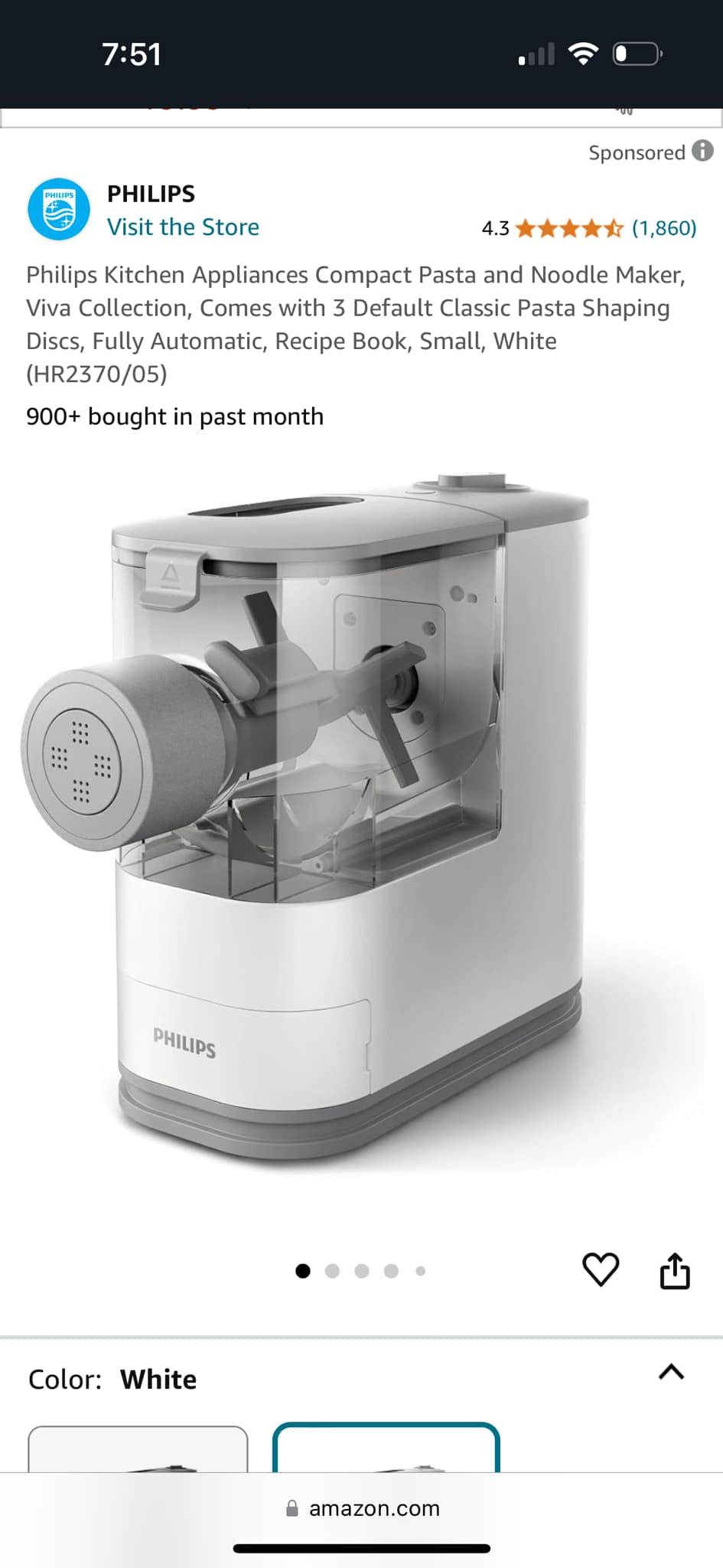 BNN Disque Conchigliettes 18mm Pour Philips Pasta Maker Avance Serie 7000 - Forme Coquillettes Pâtes Fraîches