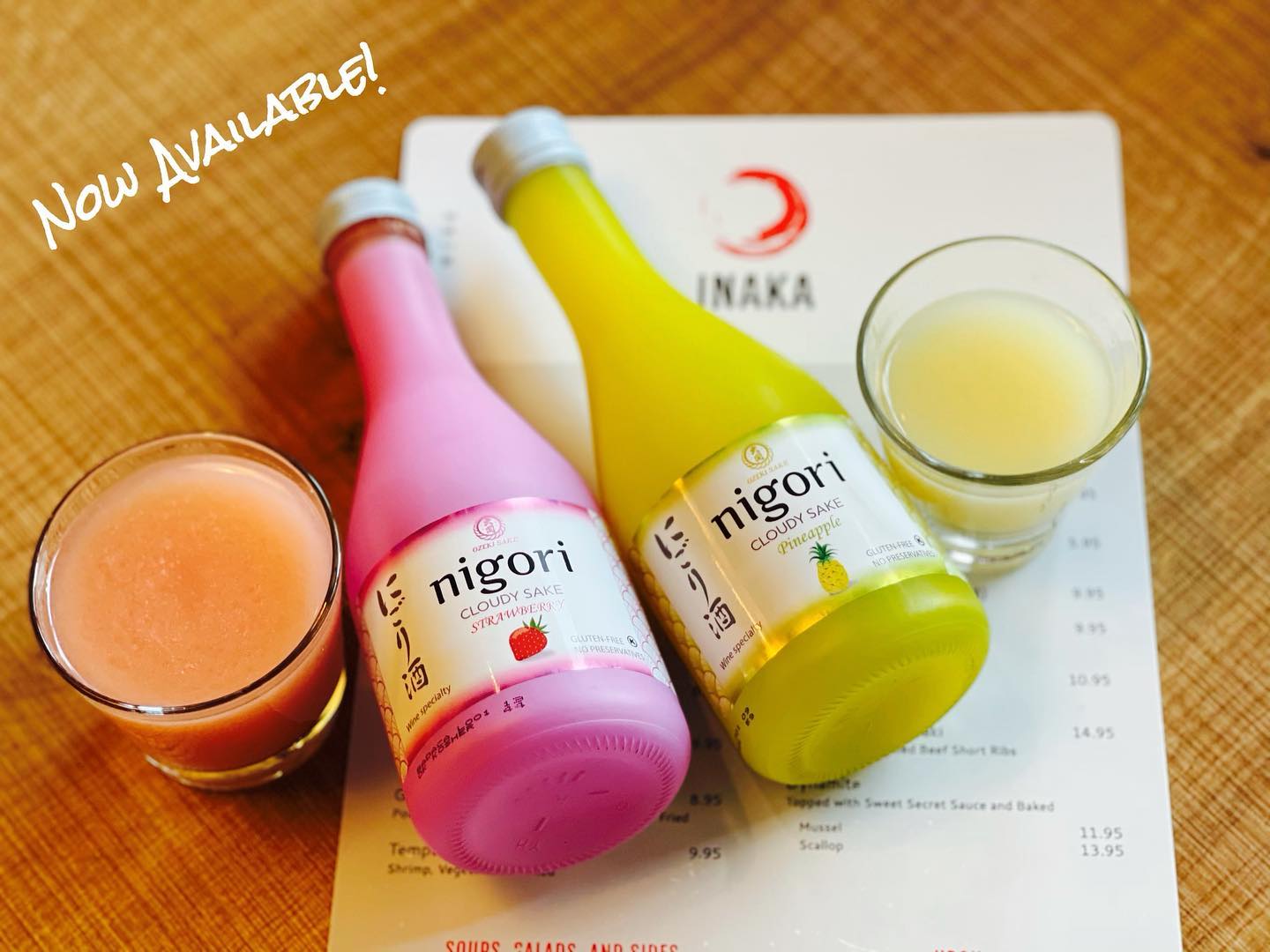 Now Available! Ozeki Strawberry & Pineapple Nigori Come try both