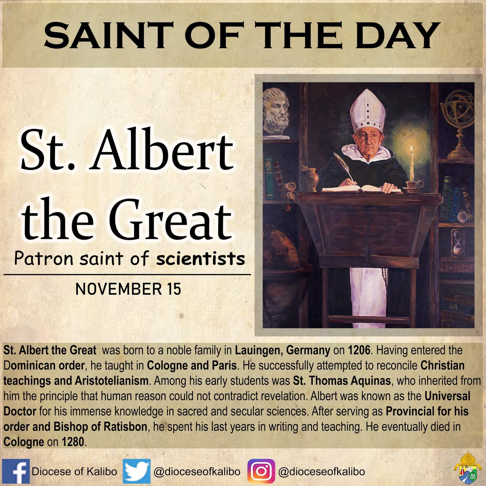 SAINT OF THE DAY November 15 | St.... - Diocese of Kalibo