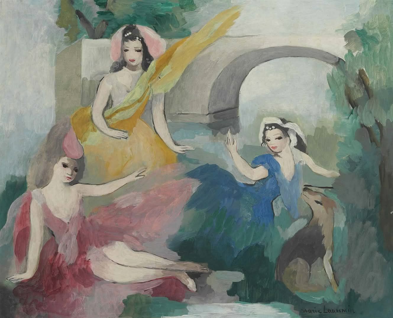 Marie Laurencin French | 1883 - 1956. Two Women with a Guitar, 1929