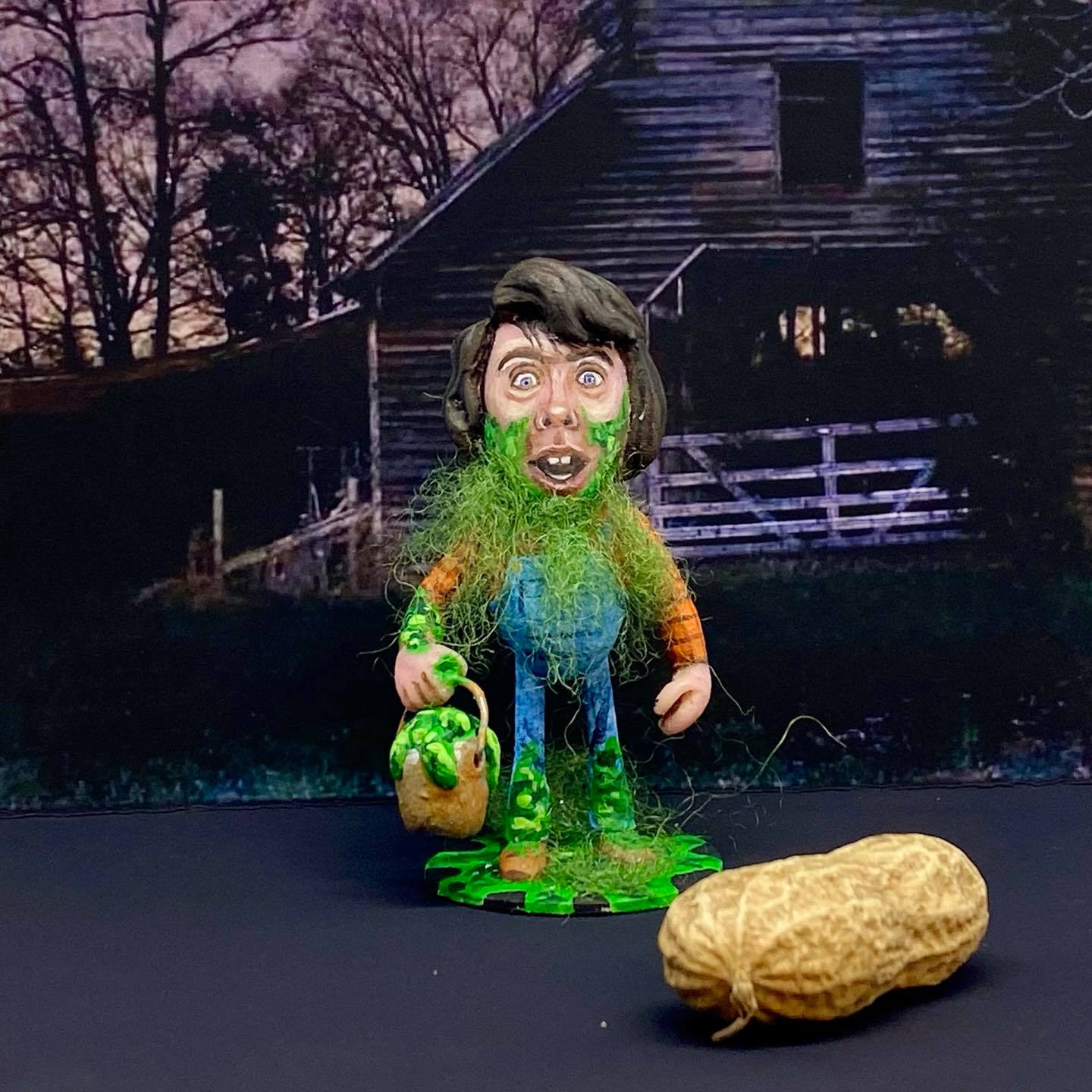 Stephen King as Jordy Verrill from Creepshow made from a peanut