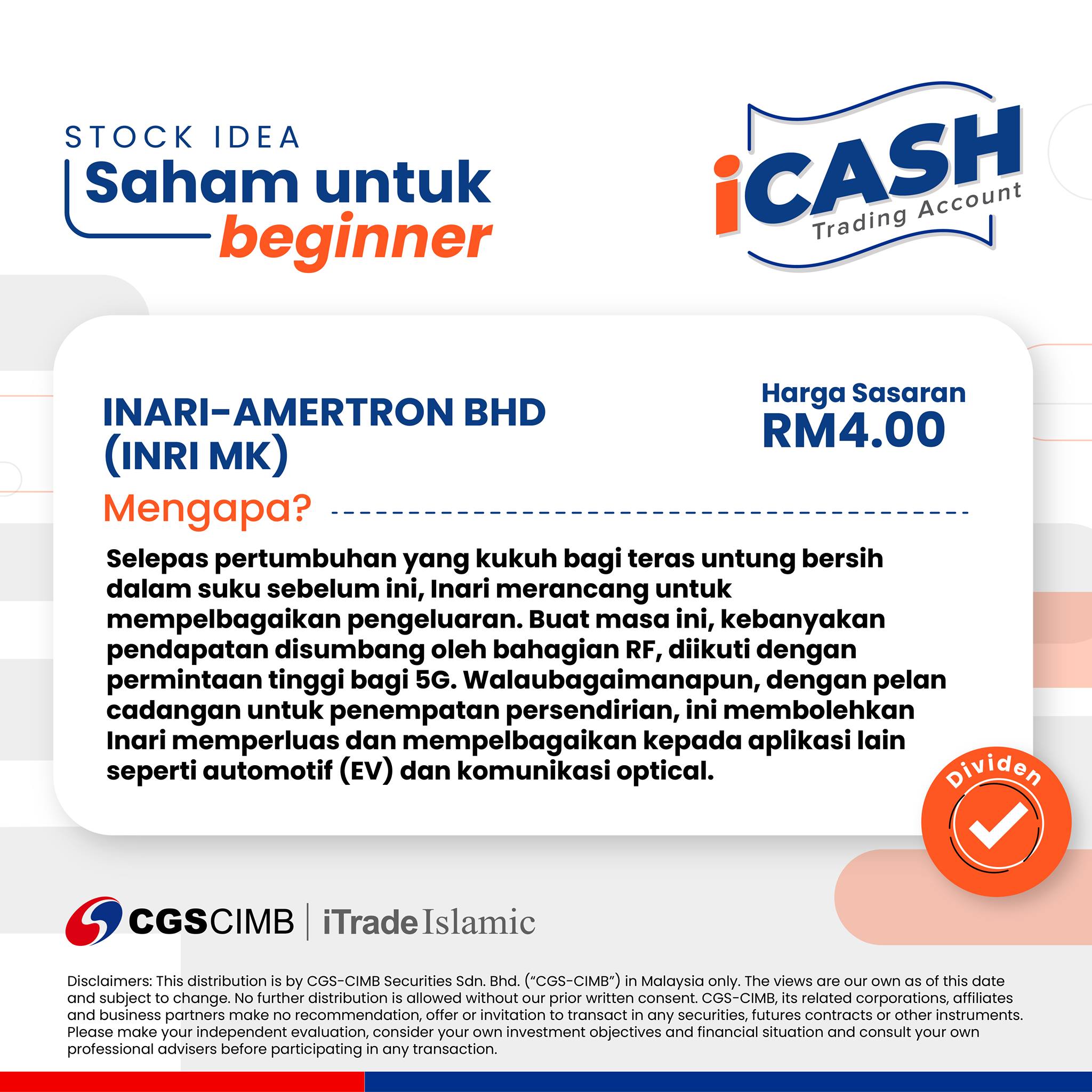 ITradeIslamic - Saham untuk beginner - Inari-Amertron Bhd... | Facebook