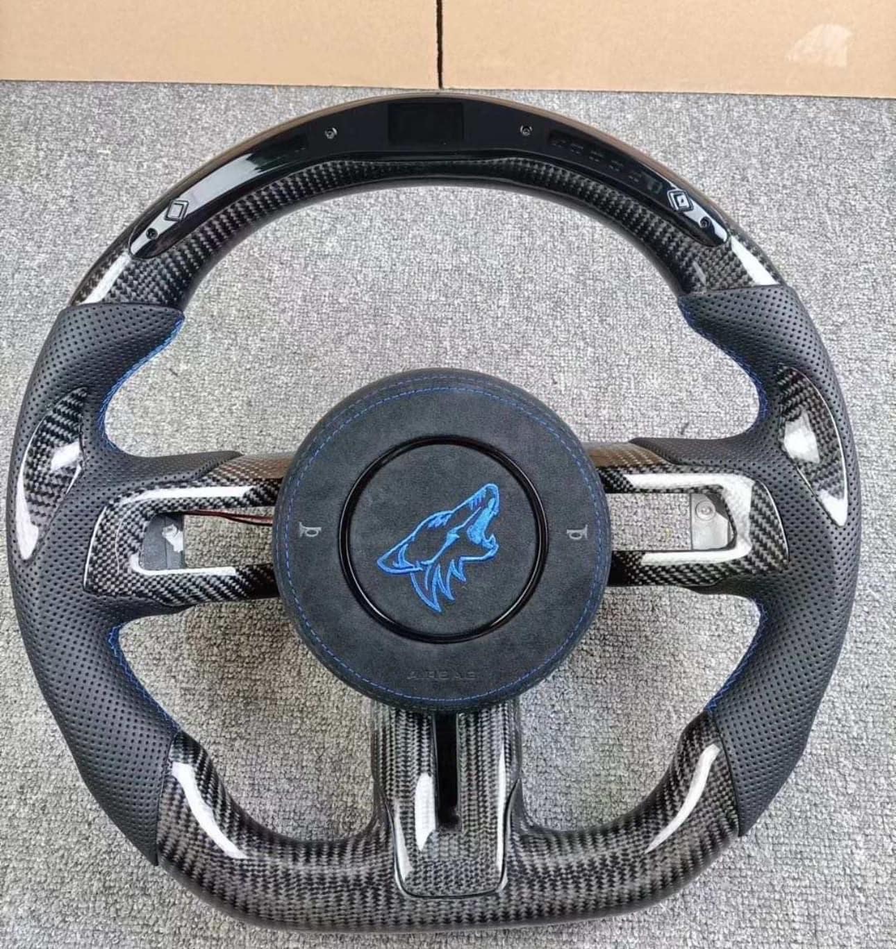Our new Slasher Edition steering wheel in black suede with gold 