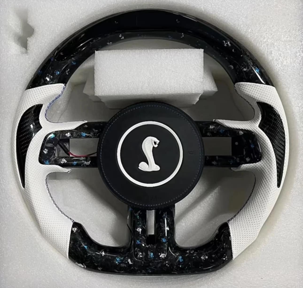 Our new Slasher Edition steering wheel in black suede with gold 