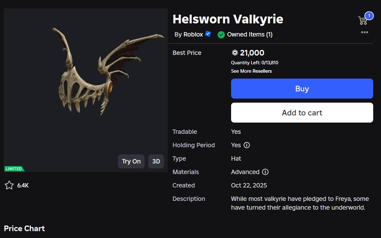 Ruddeen - กลายเป็น LIMITED เเล้วสำหรับ Helsworn Valkyrie - มีคนซื้อ ...