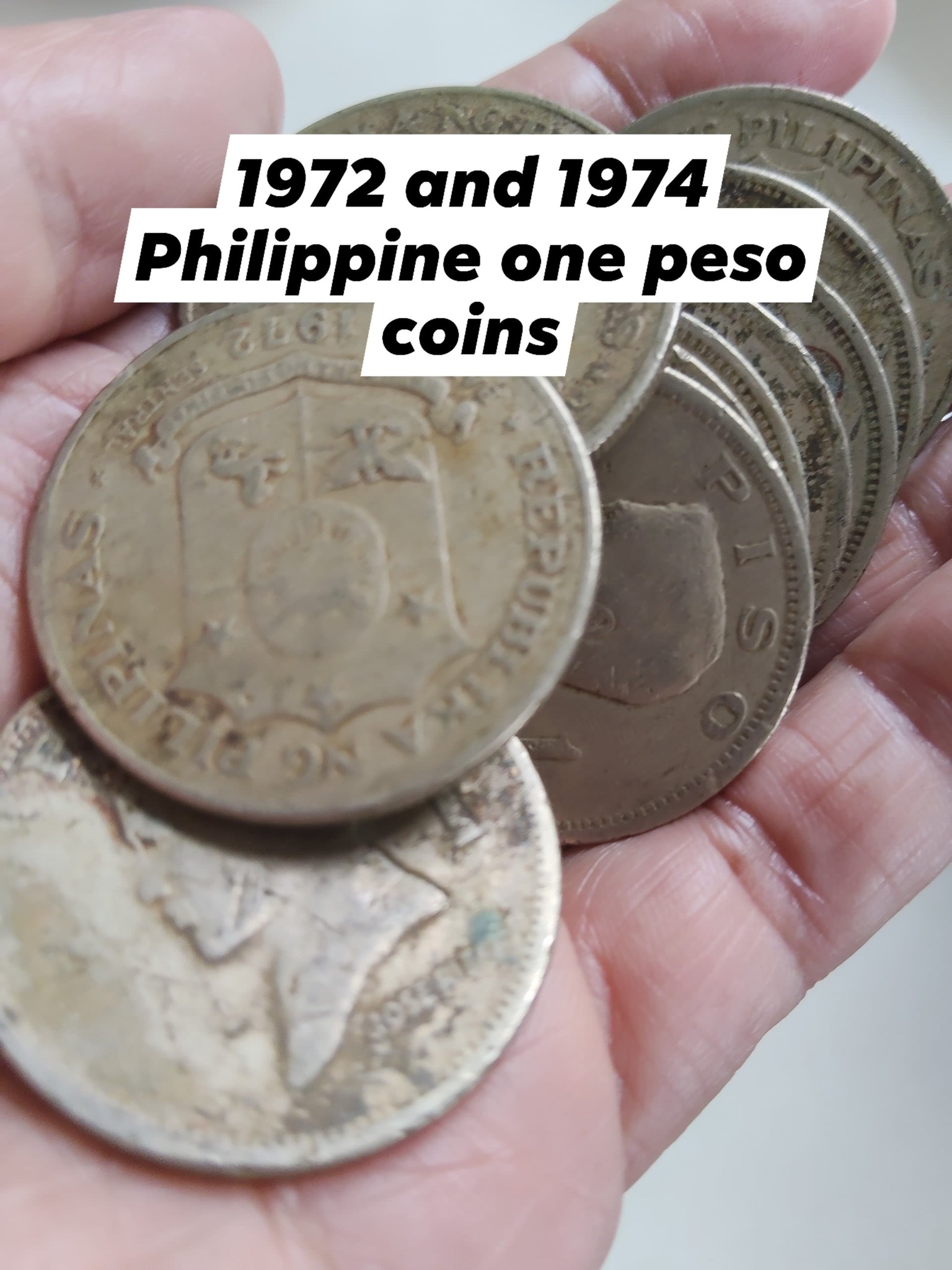 1974 vintage philippine peso coin for sale