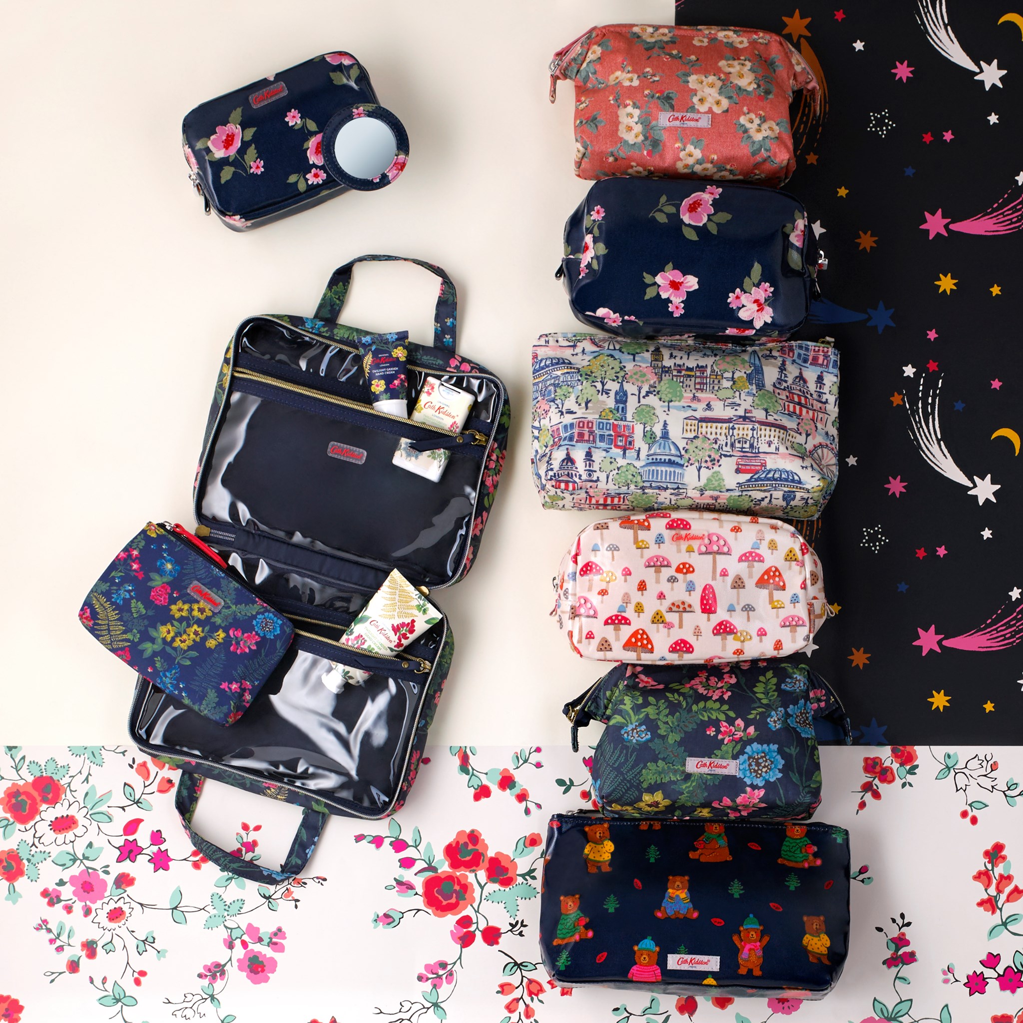 cath kidston travel toiletry bag Amazon.com: Wash Bag, Two Part & Cosmetic Bag, Beauty Organiser, See-Through Waterproof Zipped Compartments, Size, Vegan and Cruelty Free, Gift for Her : Beauty & Personal Care Cath Kidston Provence Rose toiletry