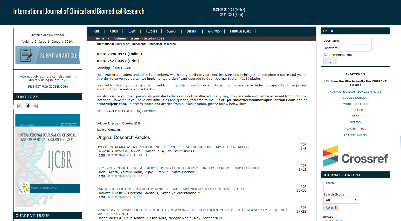 International Journal of Clinical and Biomedical Research