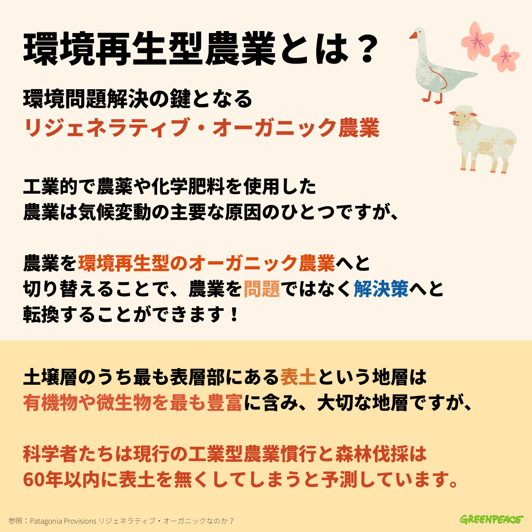 現在のフードシステムは 大きく環境や生態系を壊してしまっていますが Greenpeace Japan Facebook