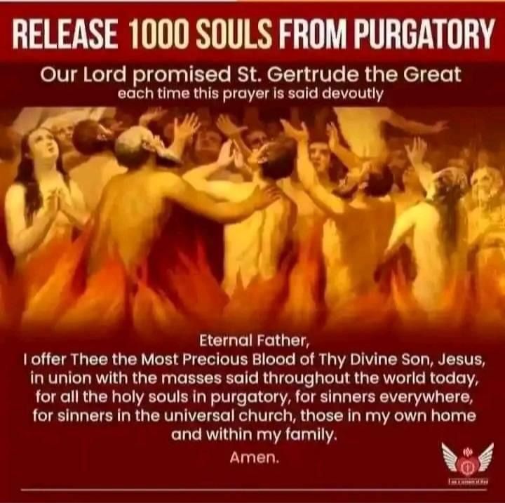 Catholics paraying for Protestants in Purgatory
