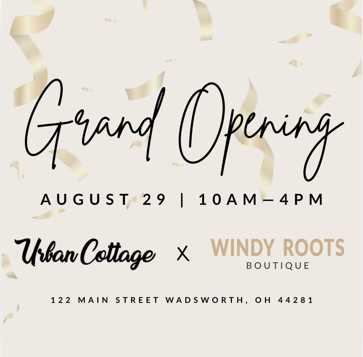Grand Opening!! Windy Roots Boutique x Urban Cottage