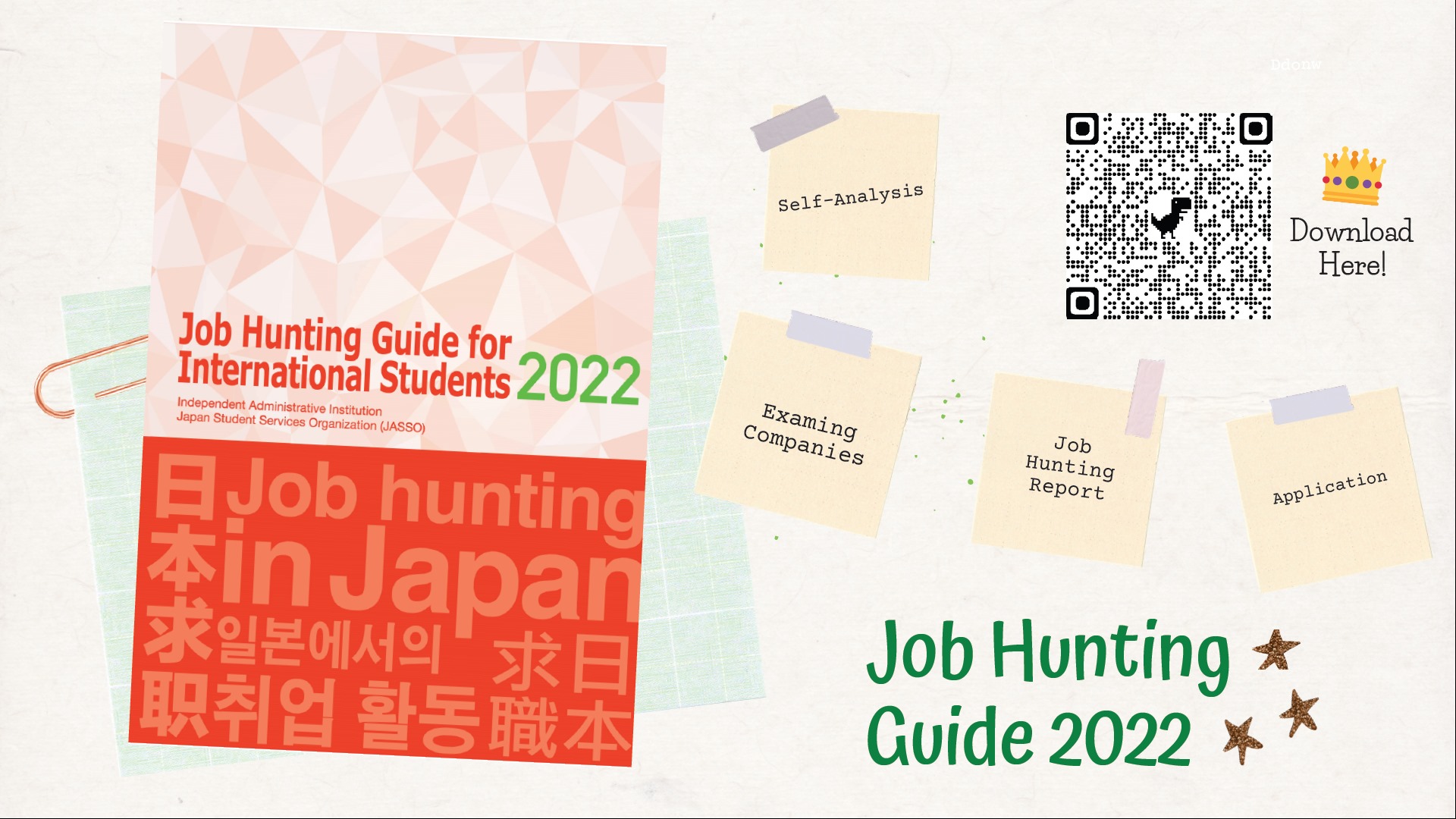 ☆☆☆แนะนำเอกสารจากJASSO☆☆☆ Job Hunting Guide for International Students ...