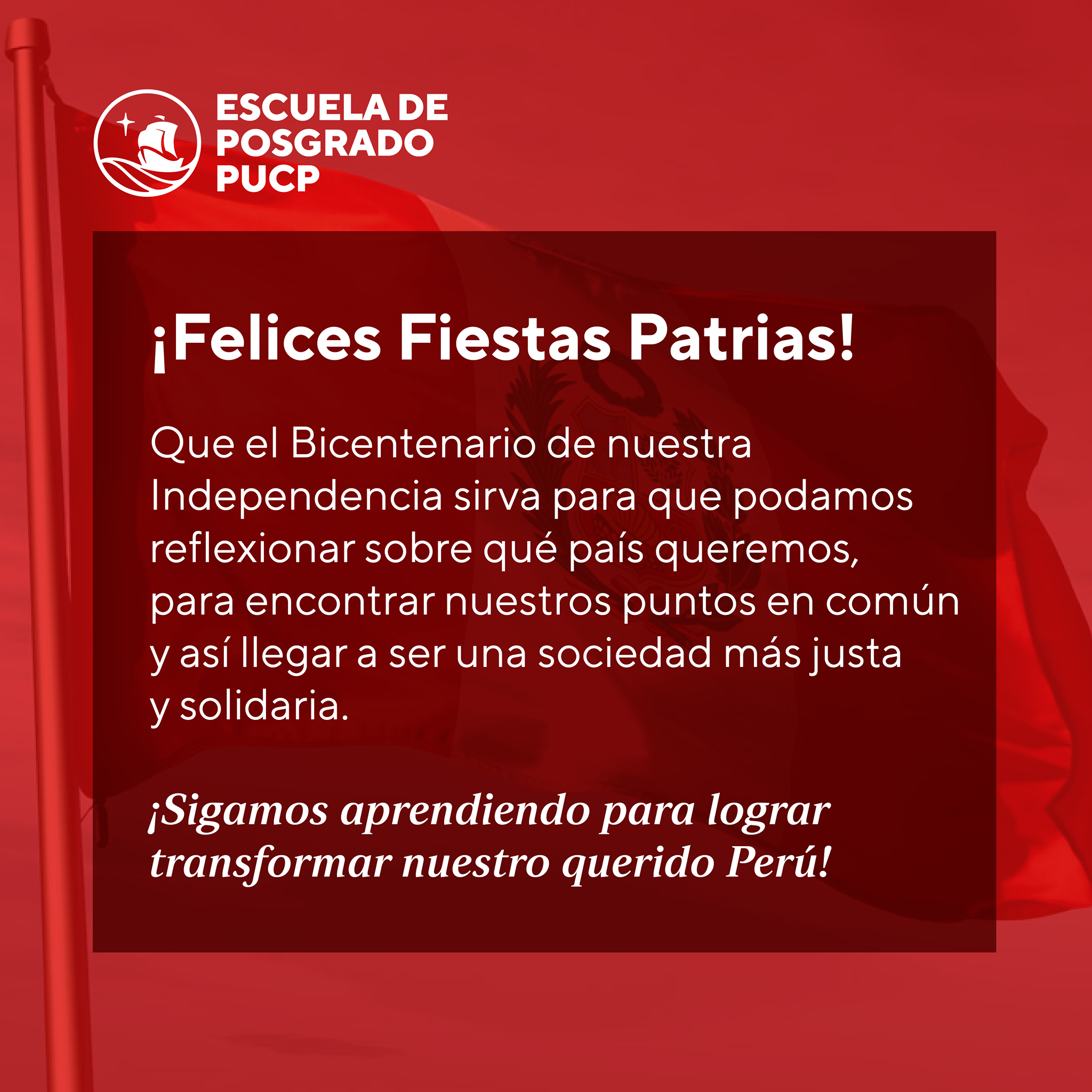 #BicentenarioPerú | ¡En sus... - Escuela de Posgrado PUCP | Facebook