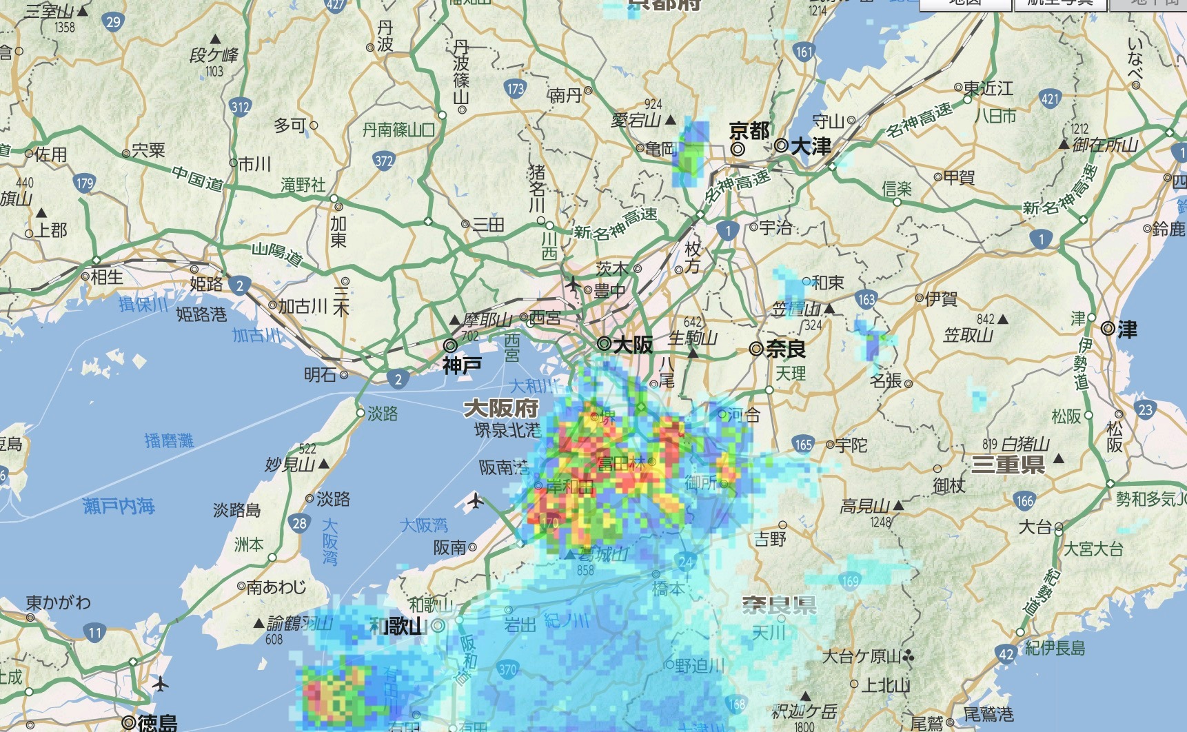 大阪 市 天気 レーダー