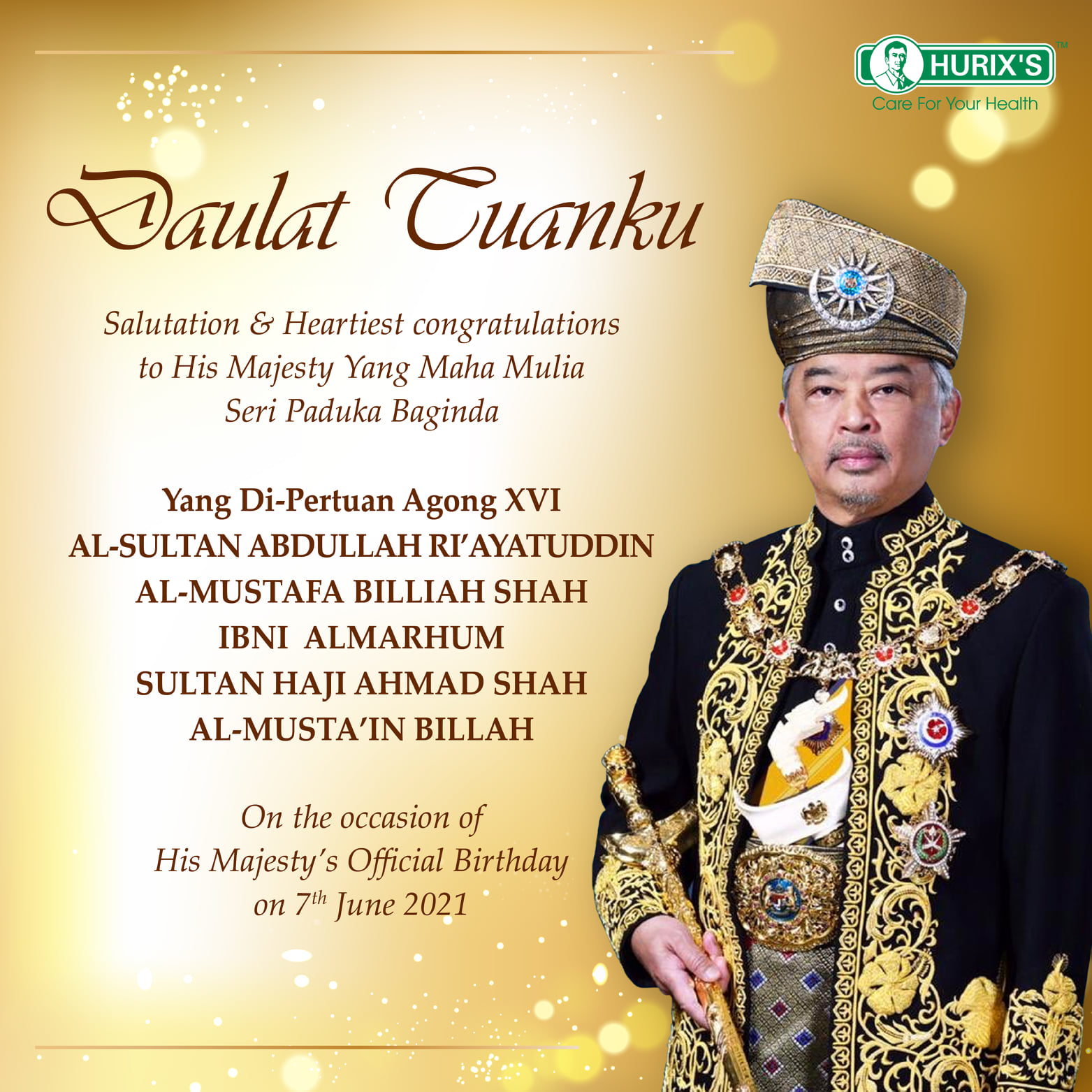 HURIX'S - Our heartiest congratulations to His Majesty the... | Facebook