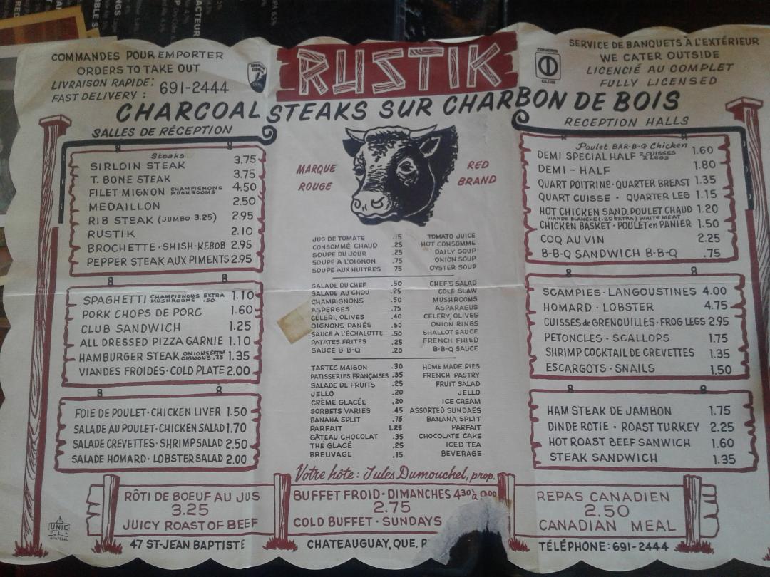 Montreal Then and Now | Who remember The Rustik Steak House in ...