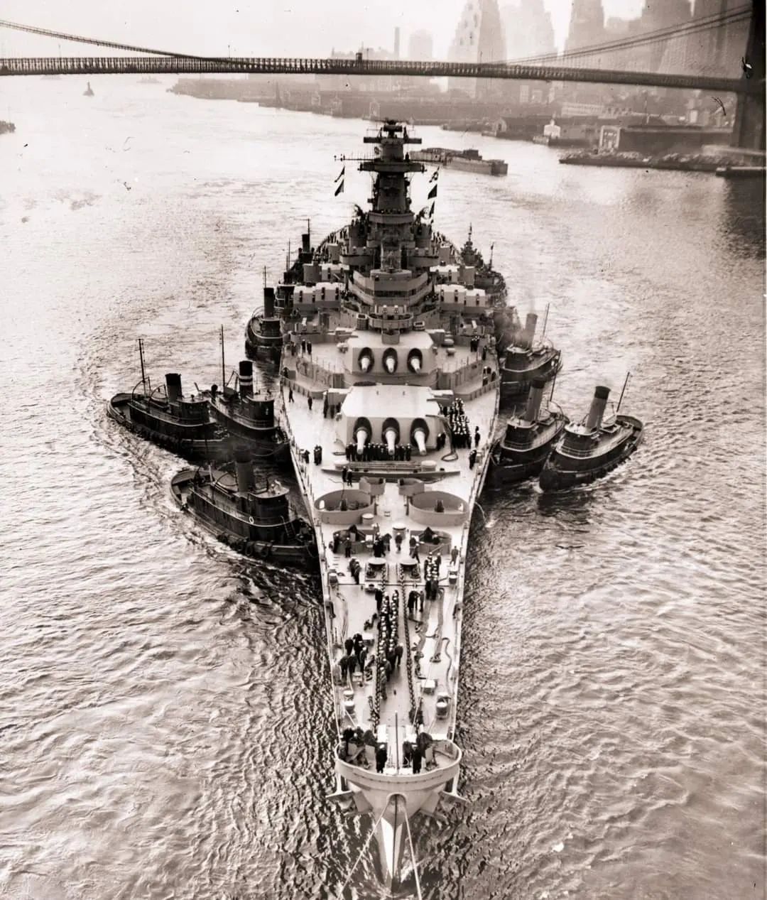 Welcome back - [Recommissioned battleship USS New Jersey...