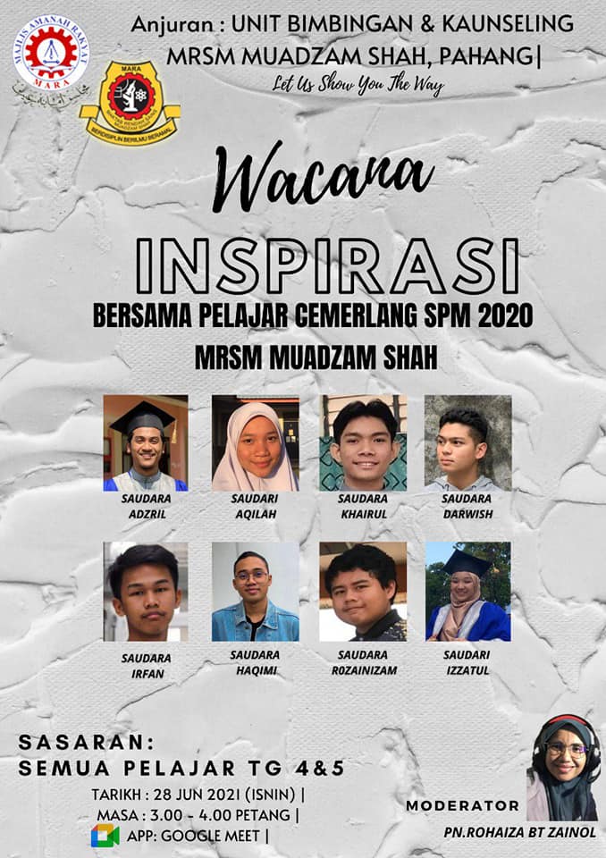 Unit Bimbingan Kaunseling Mrsm Muadzam Shah Posts Facebook