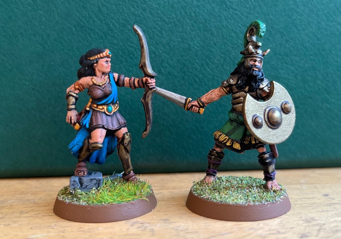 A couple of Heroes for Warriors of Athena, including Corinna (SKU