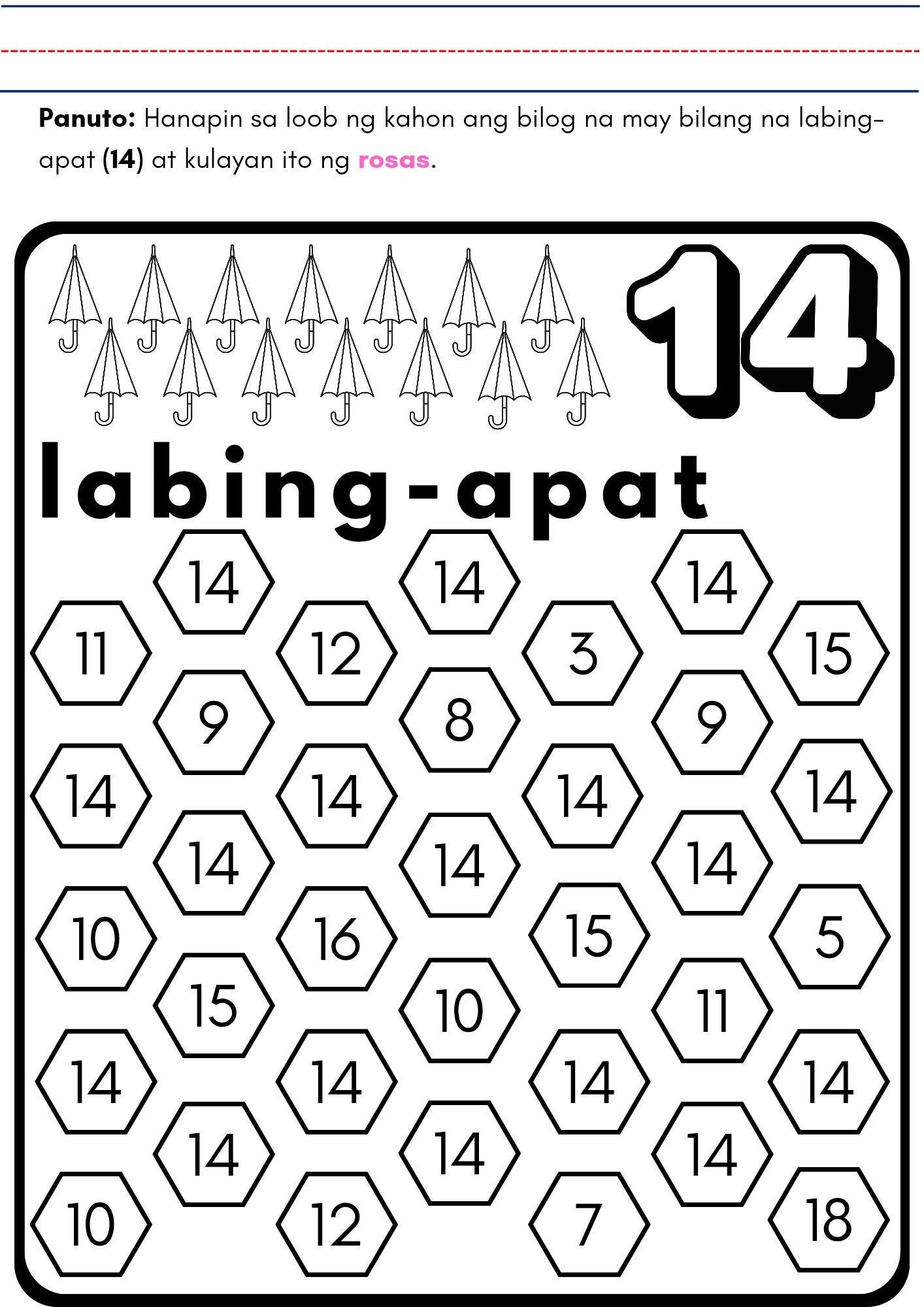 Kindergarten Teacher Ako | Numeracy worksheet 11-15 | Facebook