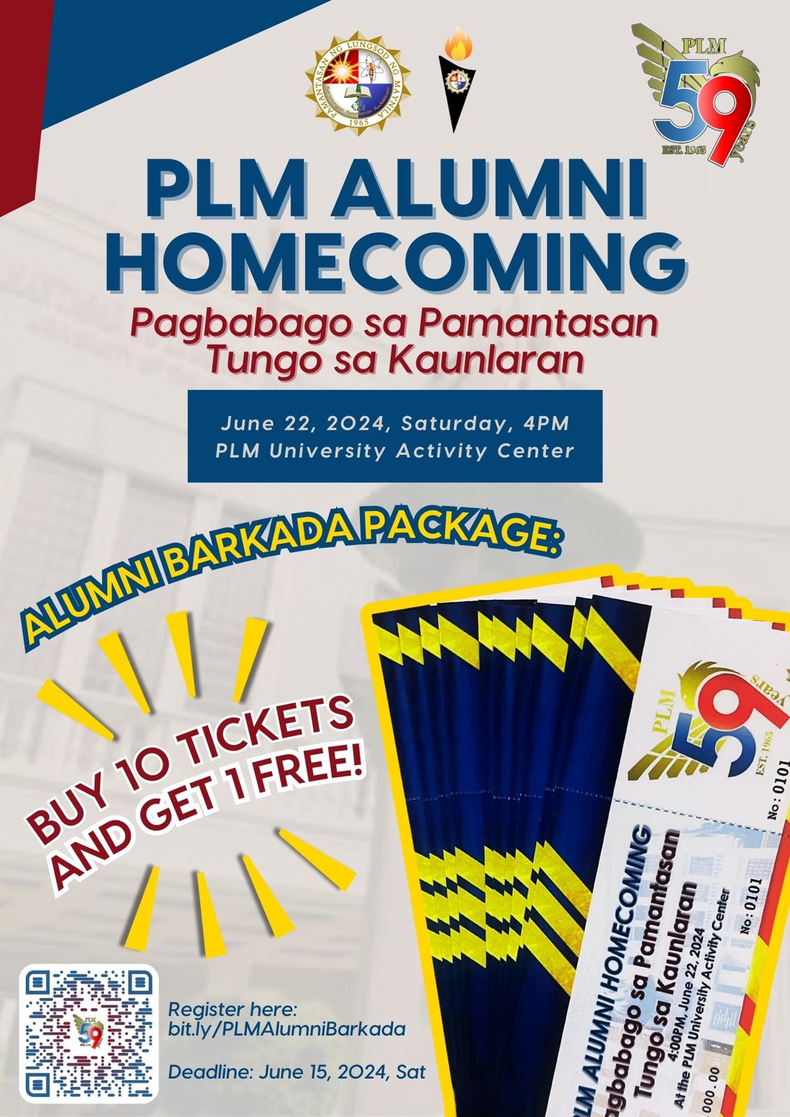 Pamantasan - Here it is! Our Alumni Barkada Package for those coming to ...