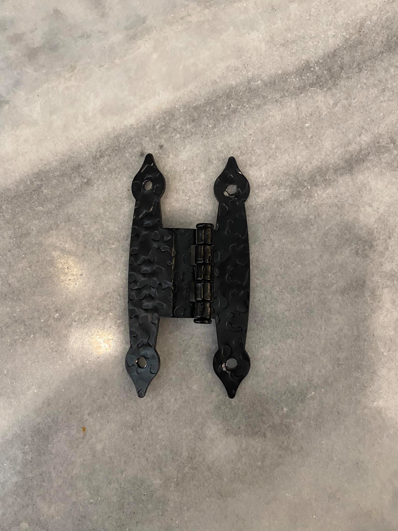 Black Offset H Hinges Kitchen Cabinet Hinge 3.5 H 3/8