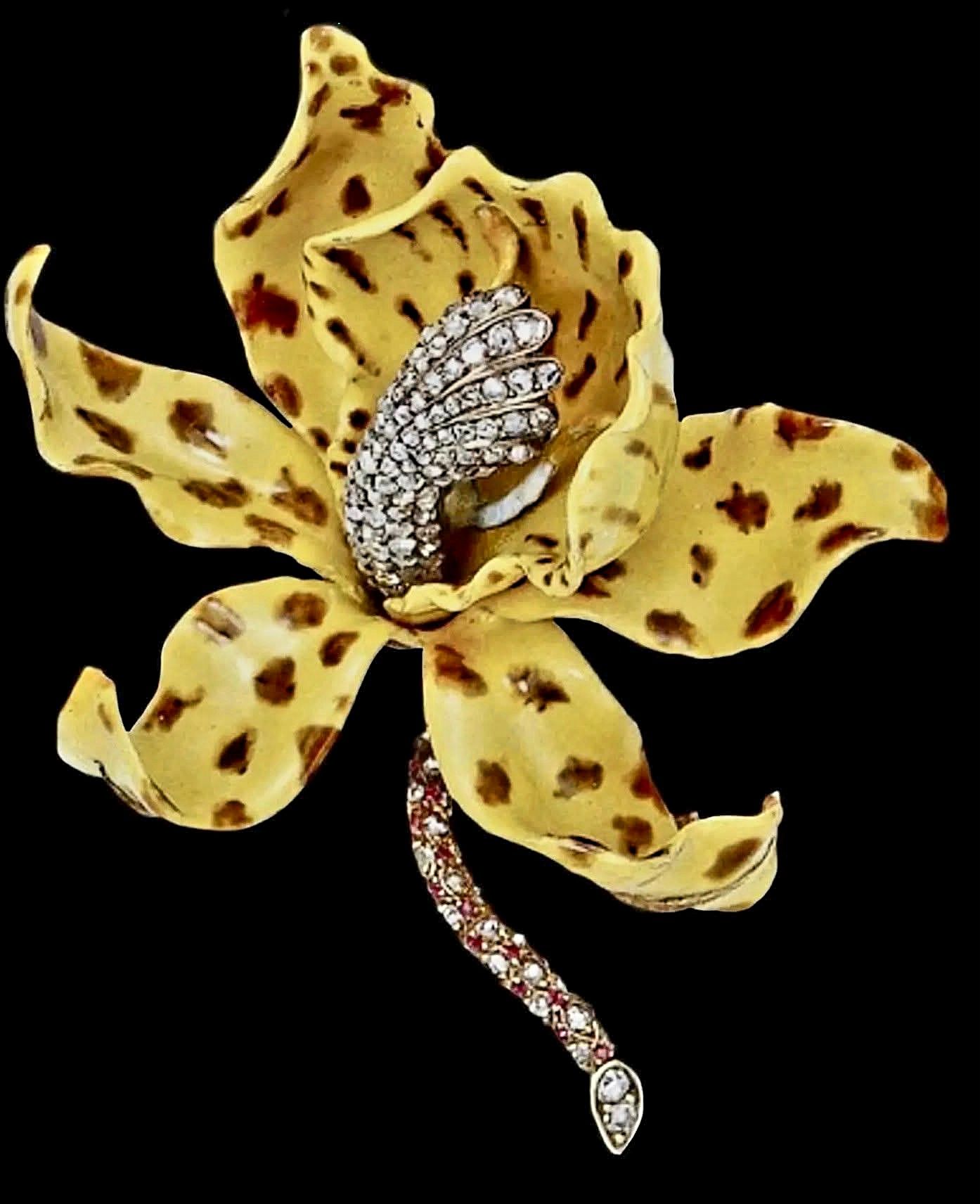 Tiffany & Co orchid brooch by Paulding Farnham