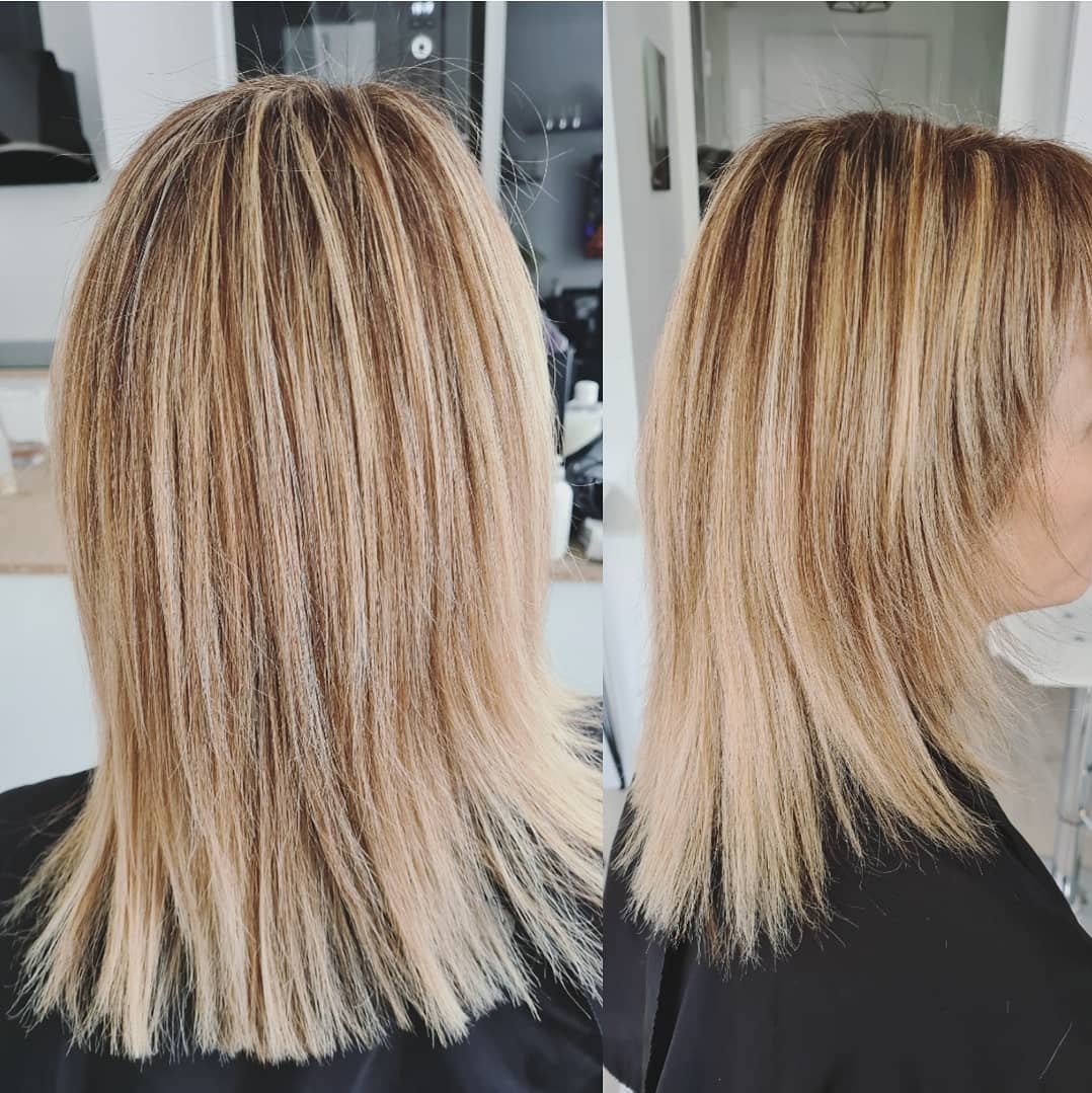 Meche Marron Sur Cheveux Blond