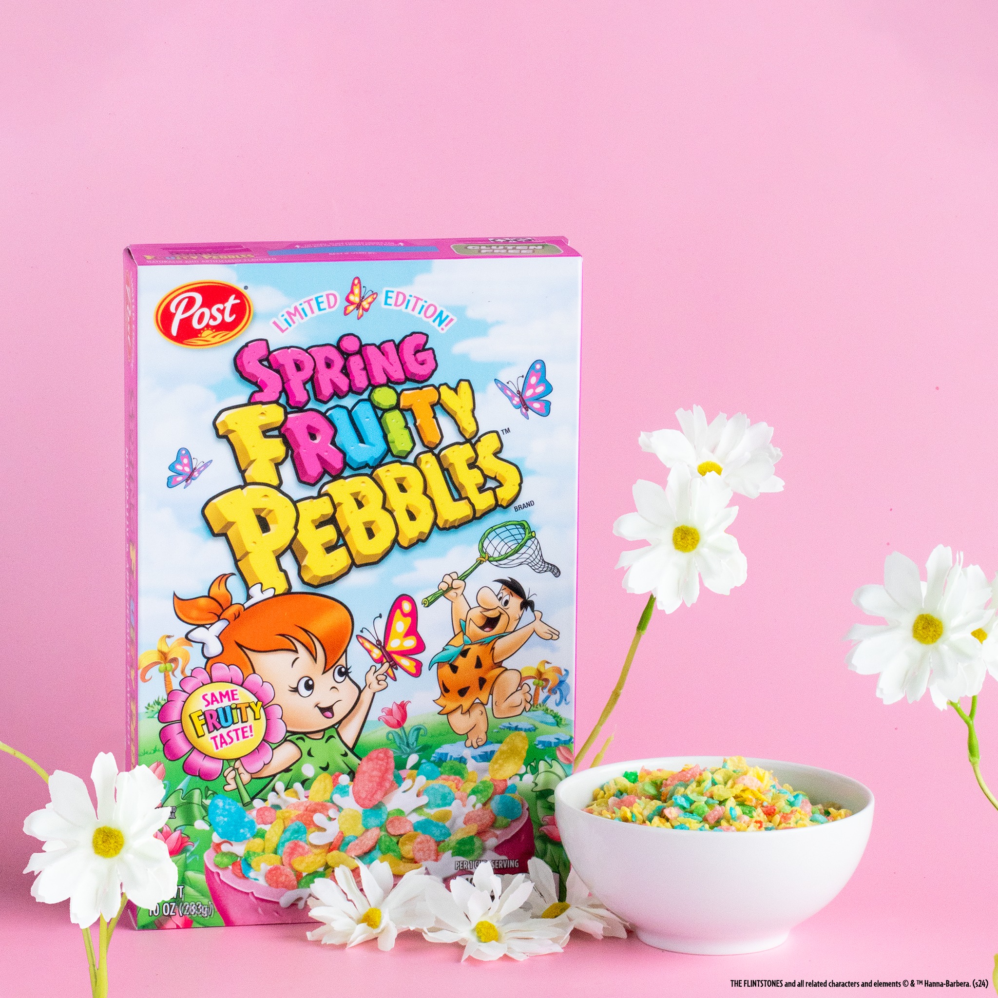 Post limited edition spring Fruity Pebbles cereal